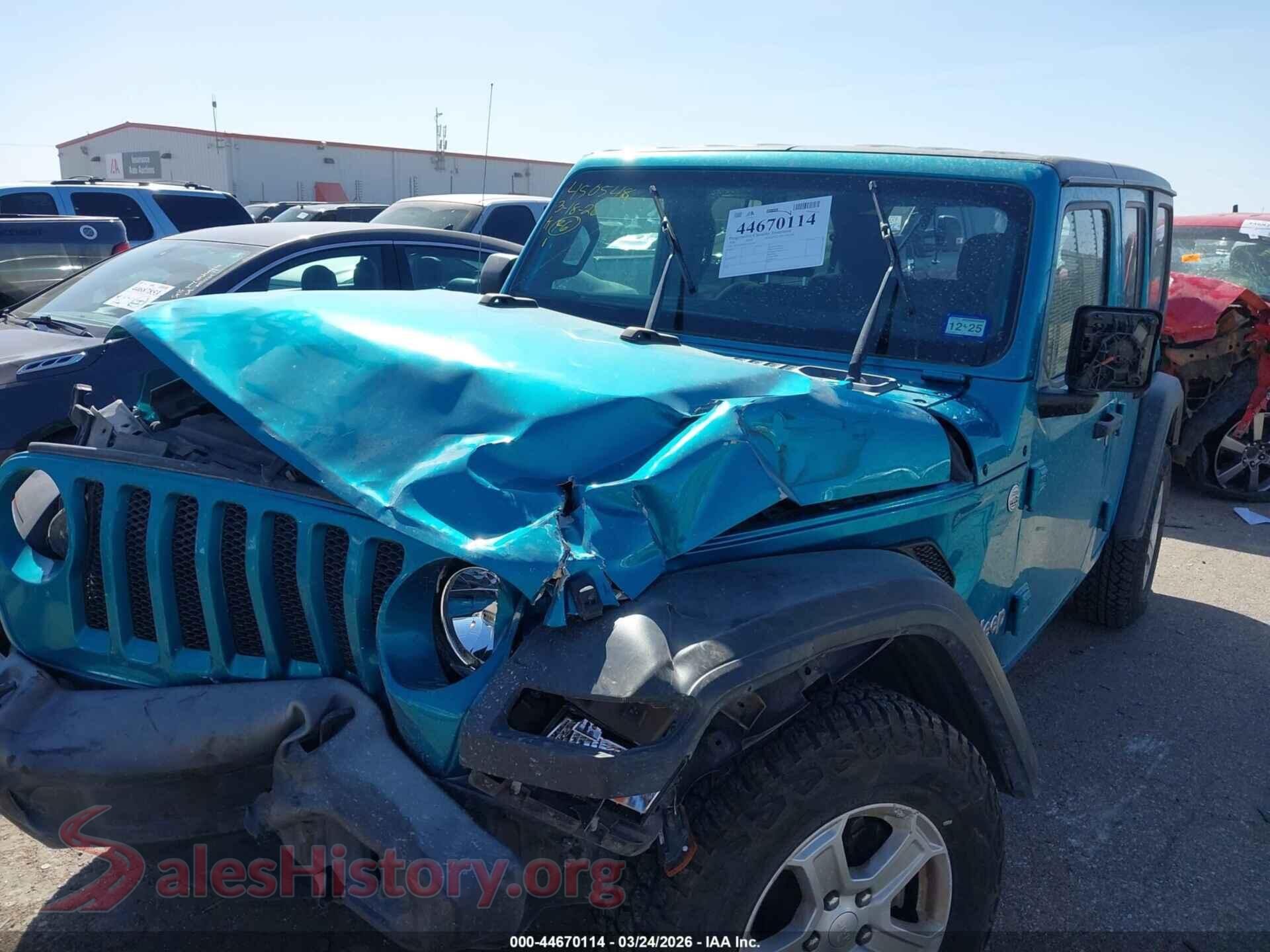 2020 JEEP WRANGLER UNLIMITED VIN 1C4HJXDN7LW155113, front view