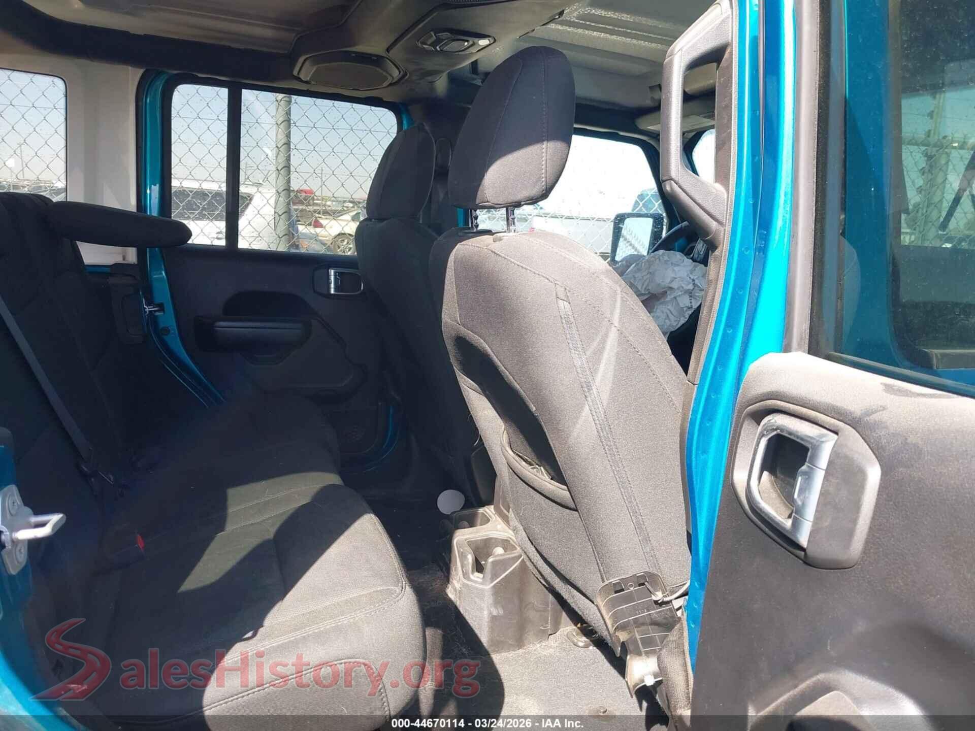 2020 JEEP WRANGLER UNLIMITED VIN 1C4HJXDN7LW155113, front passenger side