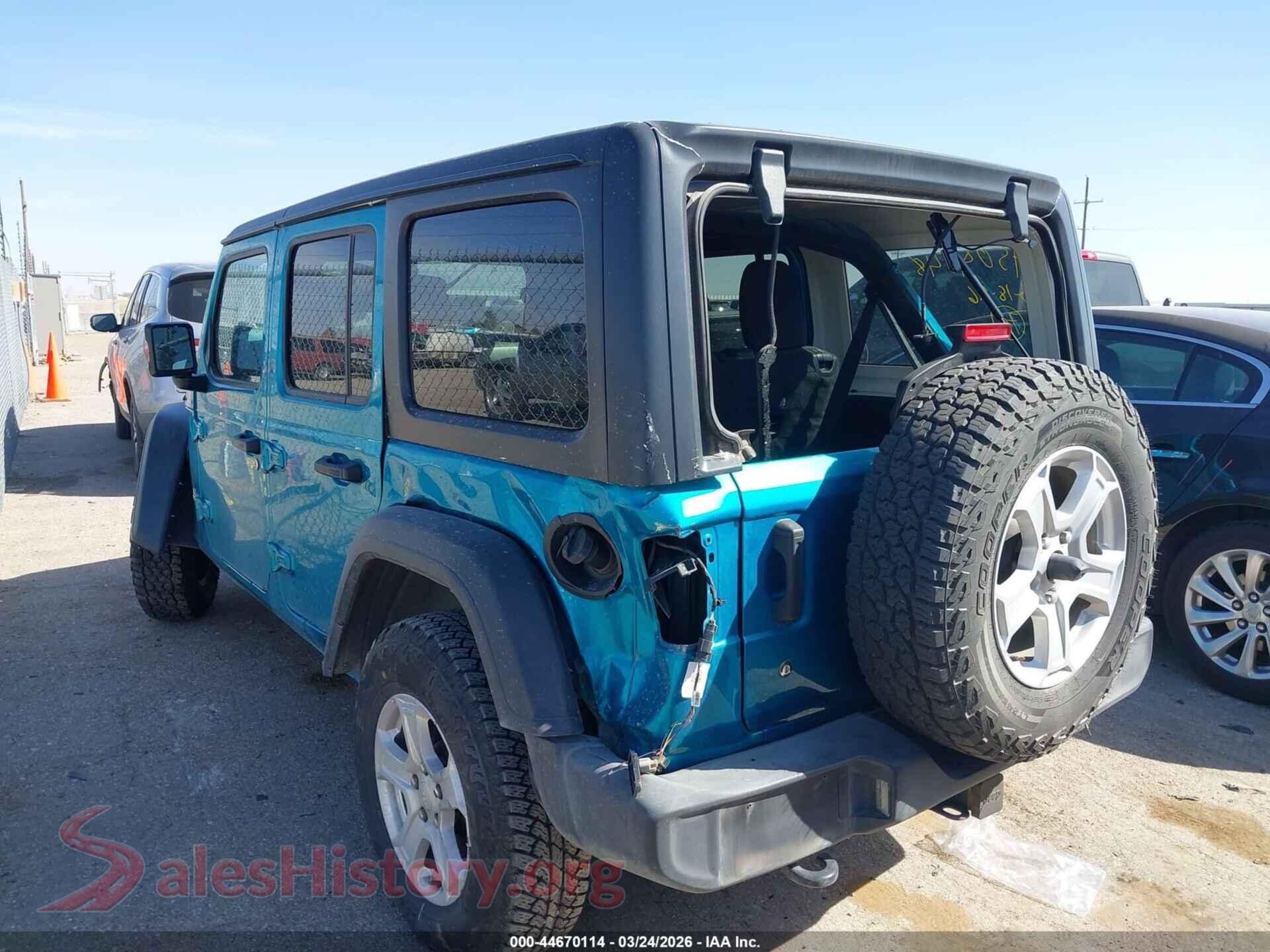 2020 JEEP WRANGLER UNLIMITED VIN 1C4HJXDN7LW155113, driver side view