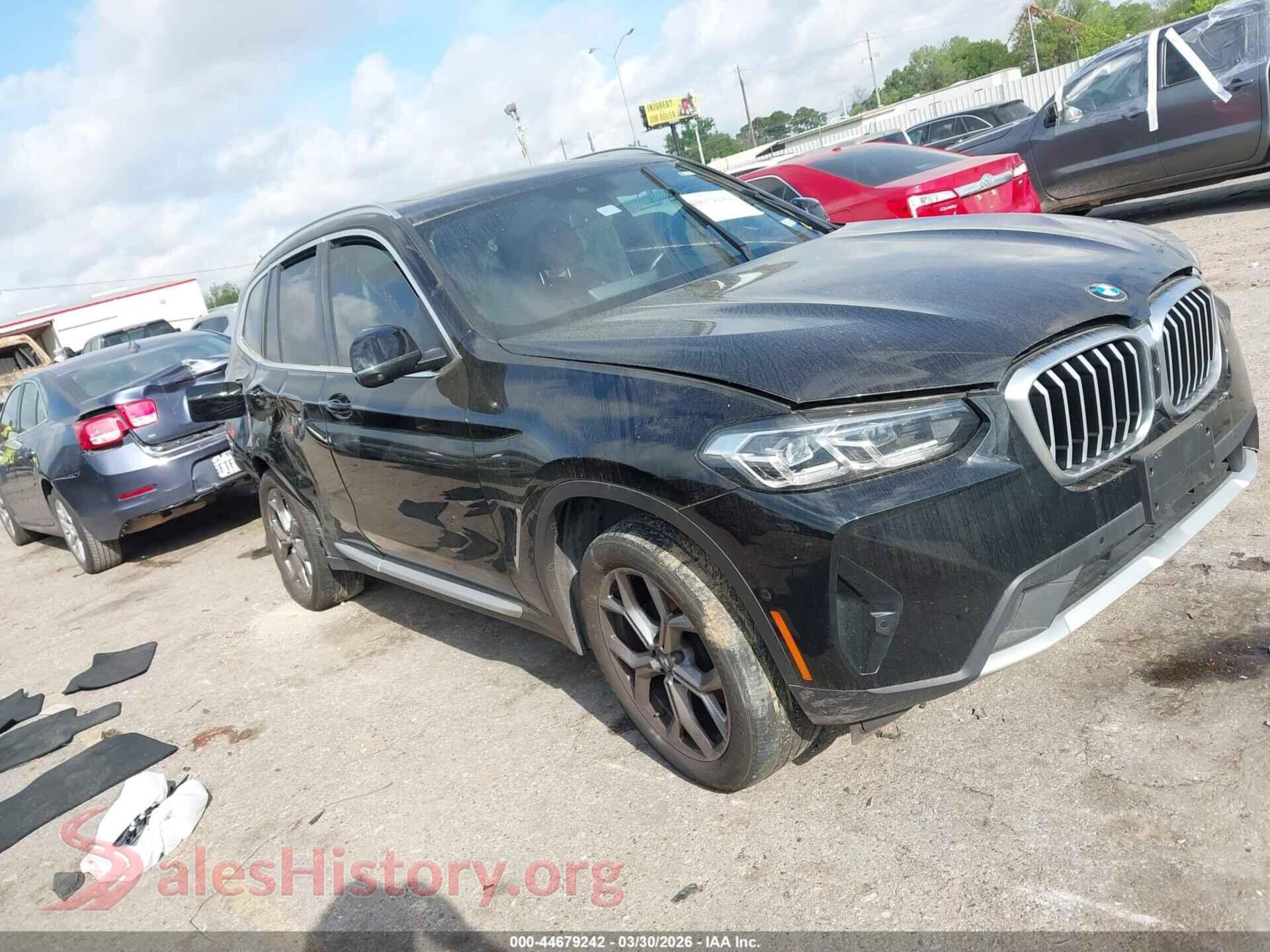2024 BMW X3 VIN 5UX43DP00R9X38779, auction photo