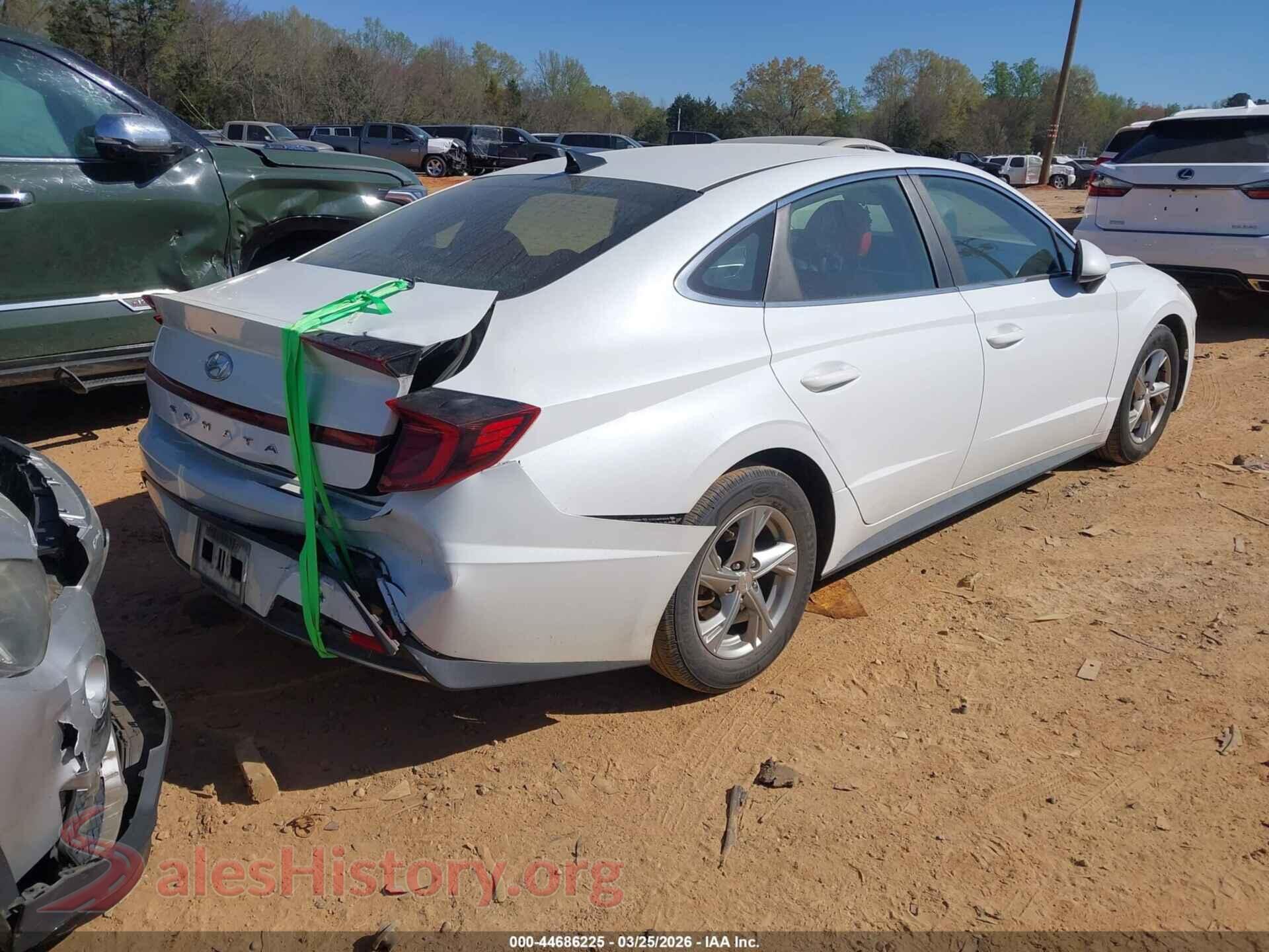 2020 HYUNDAI SONATA VIN 5NPEG4JA9LH028595, rear driver side