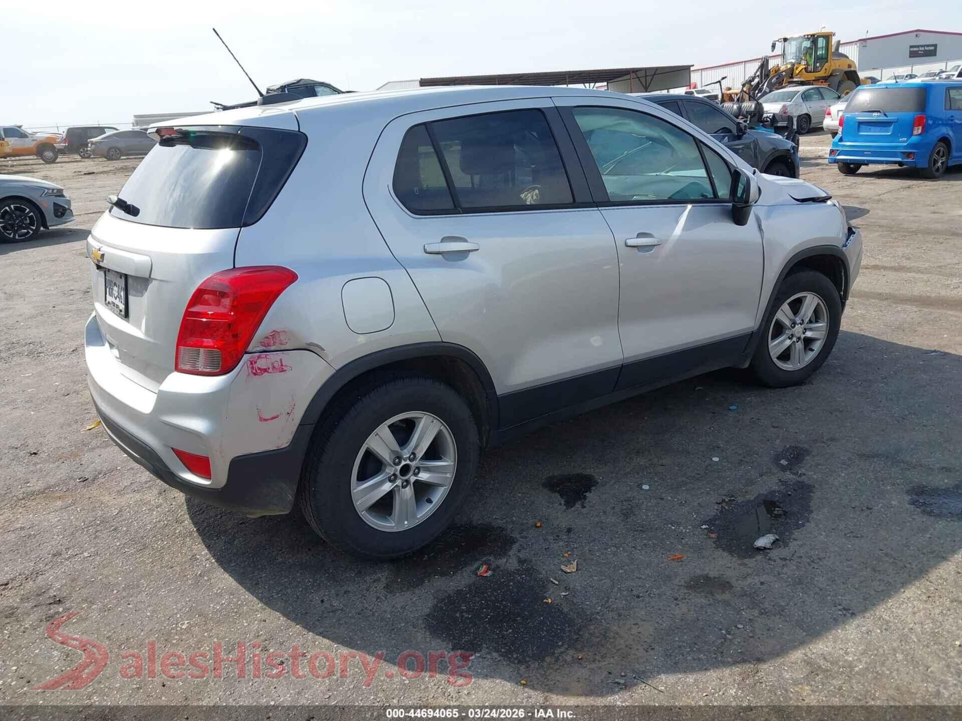 2022 CHEVROLET TRAX VIN KL7CJKSM0NB522688, rear driver side