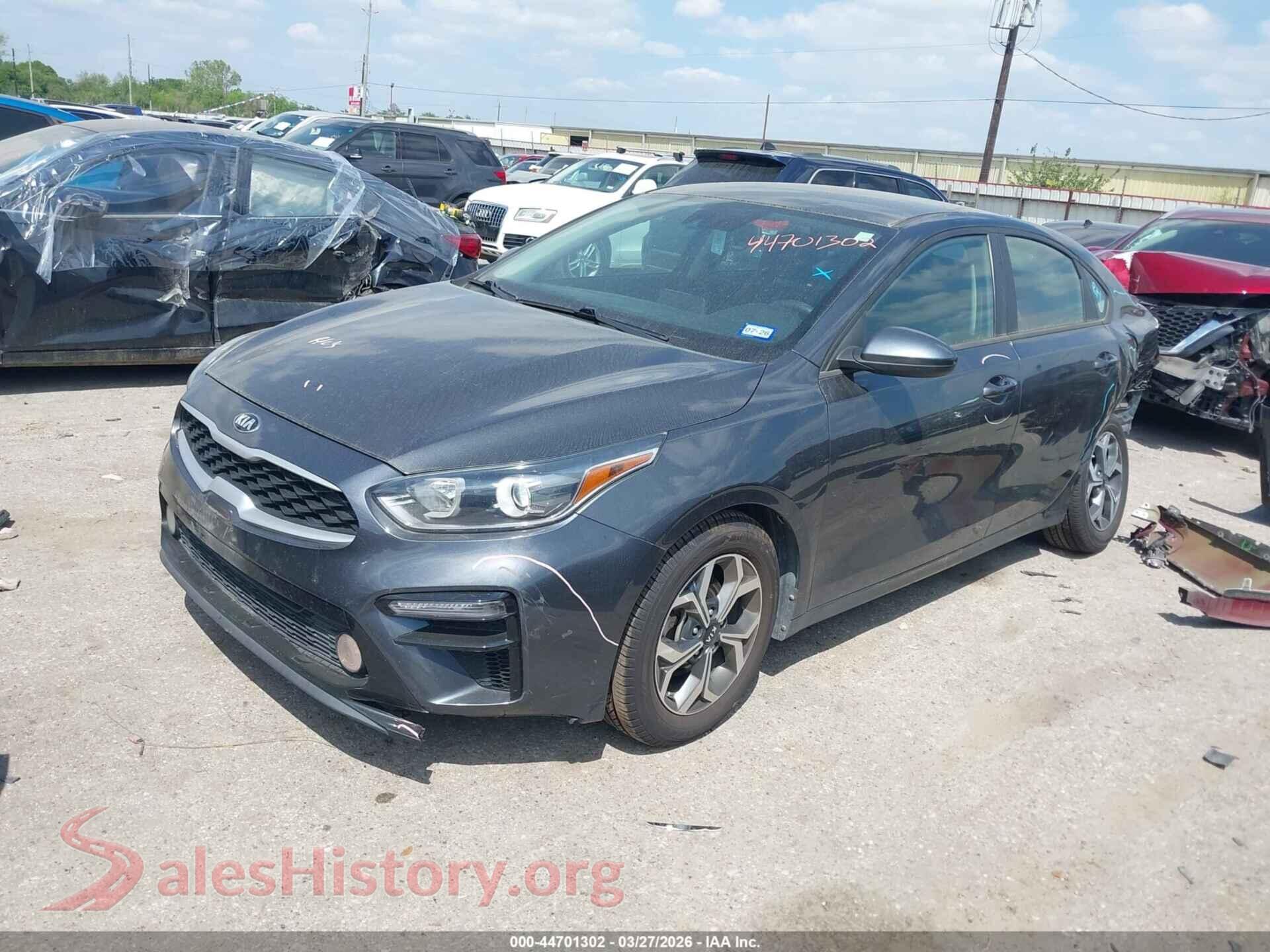 2021 KIA FORTE VIN 3KPF24AD7ME387821, front view