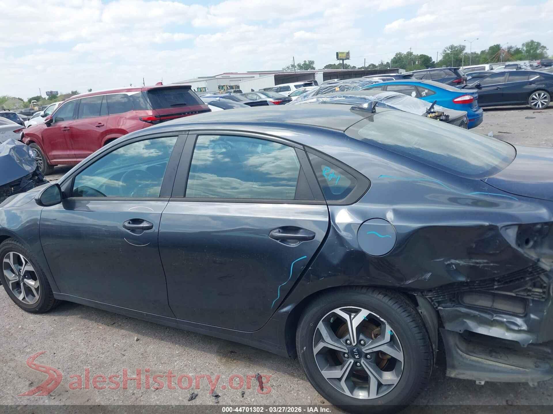 2021 KIA FORTE VIN 3KPF24AD7ME387821, auction photo 14