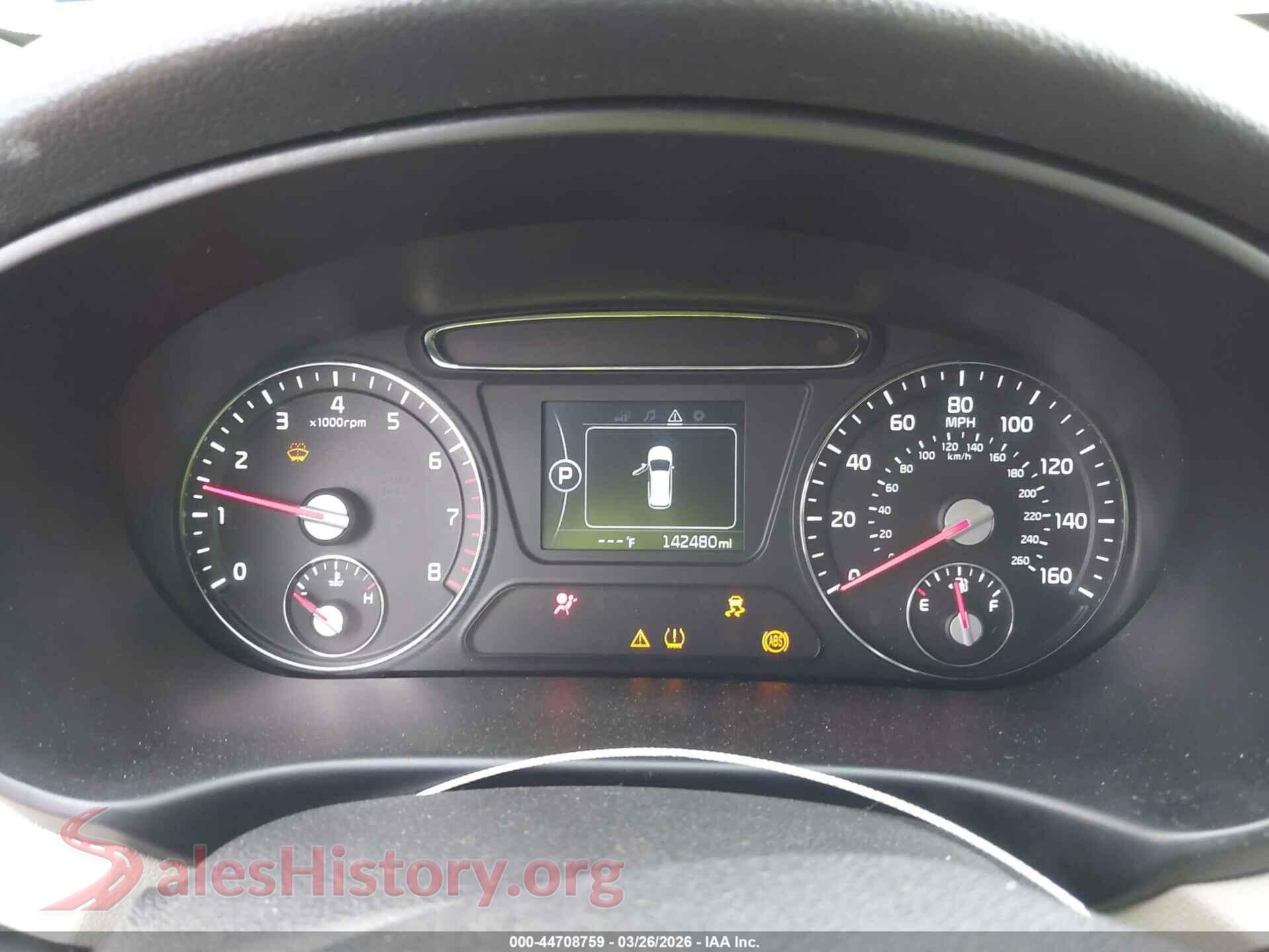 2017 KIA SORENTO VIN 5XYPG4A57HG207678, passenger side view