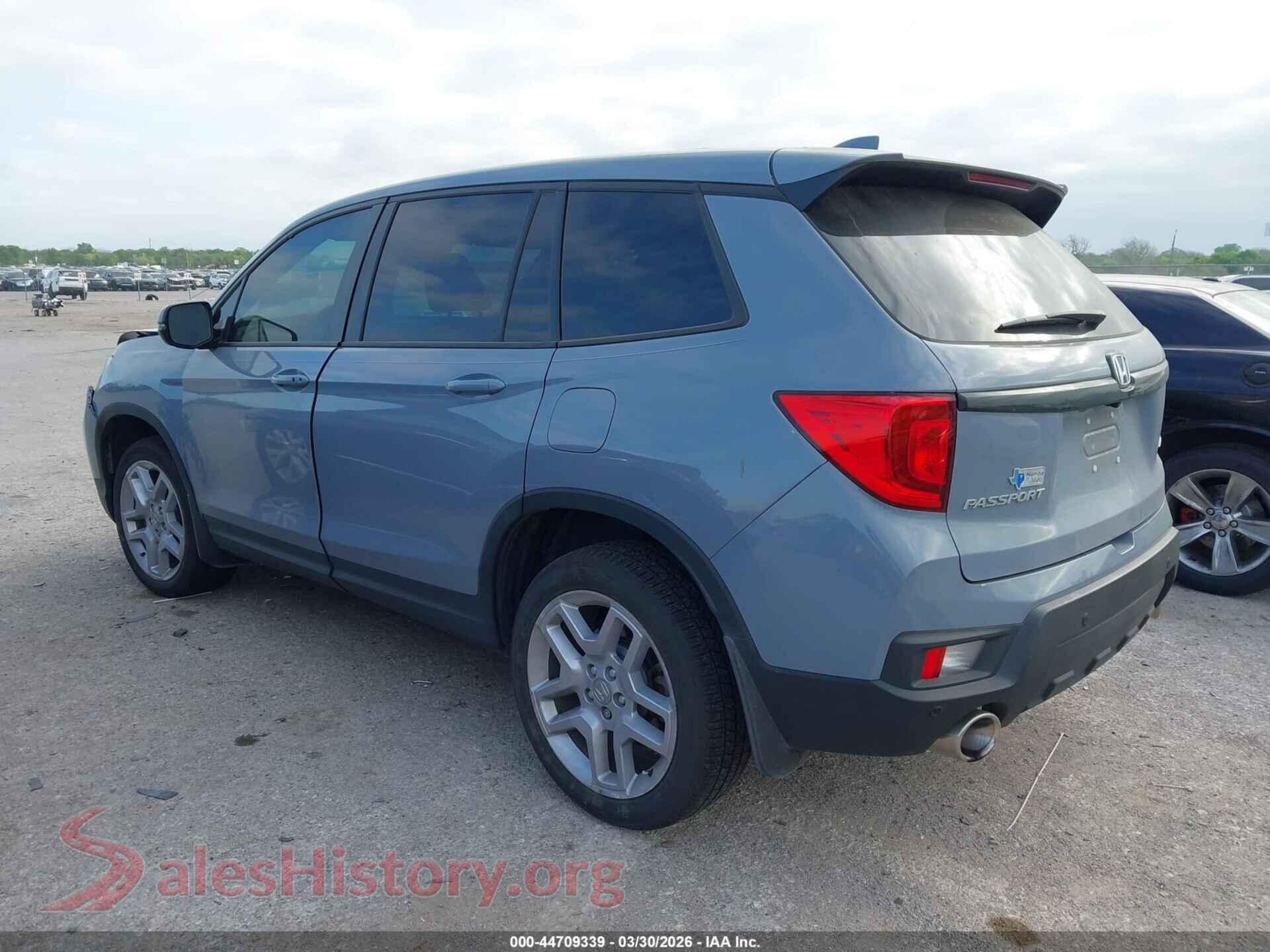 2025 HONDA PASSPORT VIN 5FNYF8H51SB019189, driver side view