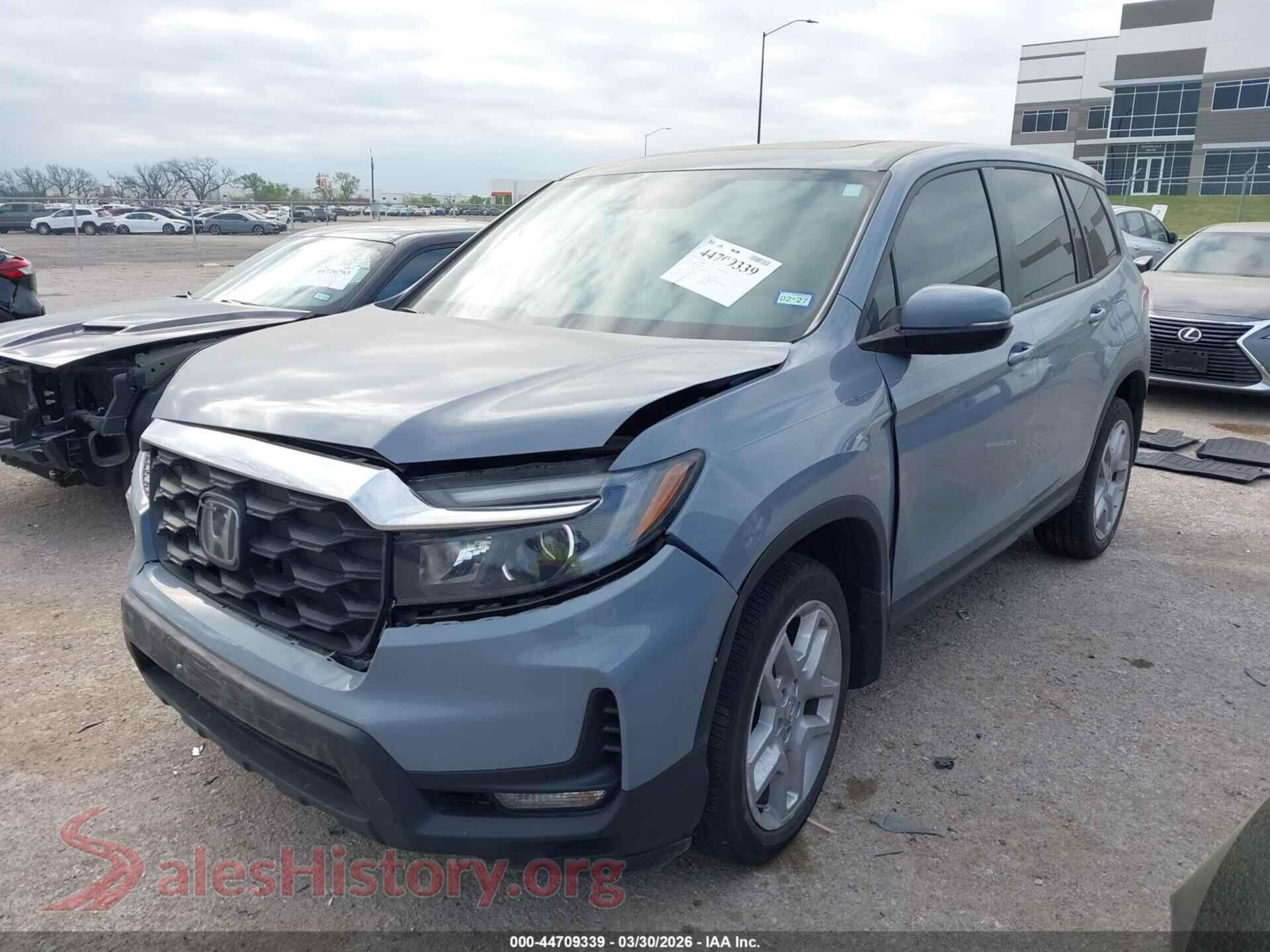 2025 HONDA PASSPORT VIN 5FNYF8H51SB019189, front view