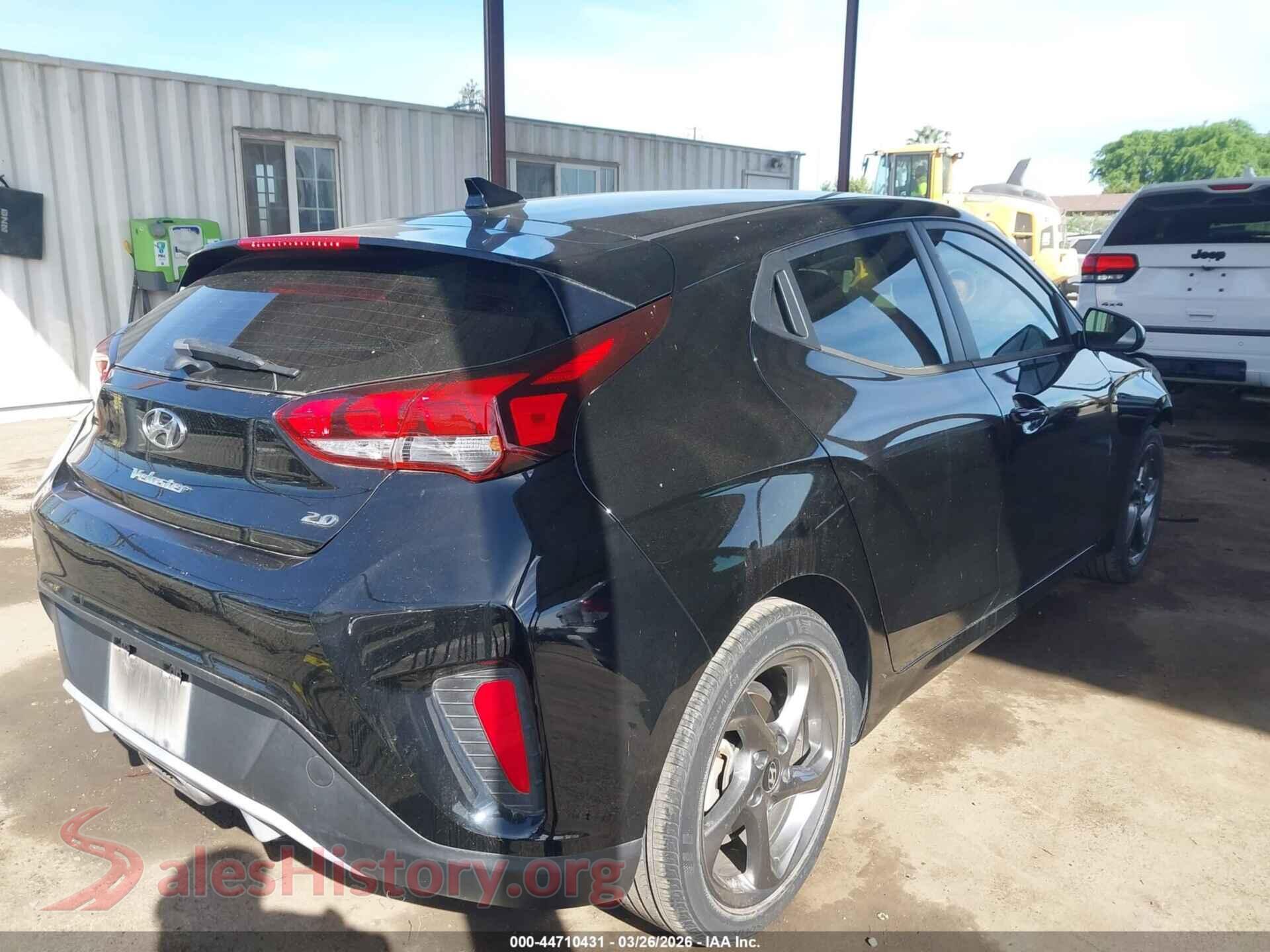 2020 HYUNDAI VELOSTER VIN KMHTG6AF0LU028663, rear driver side
