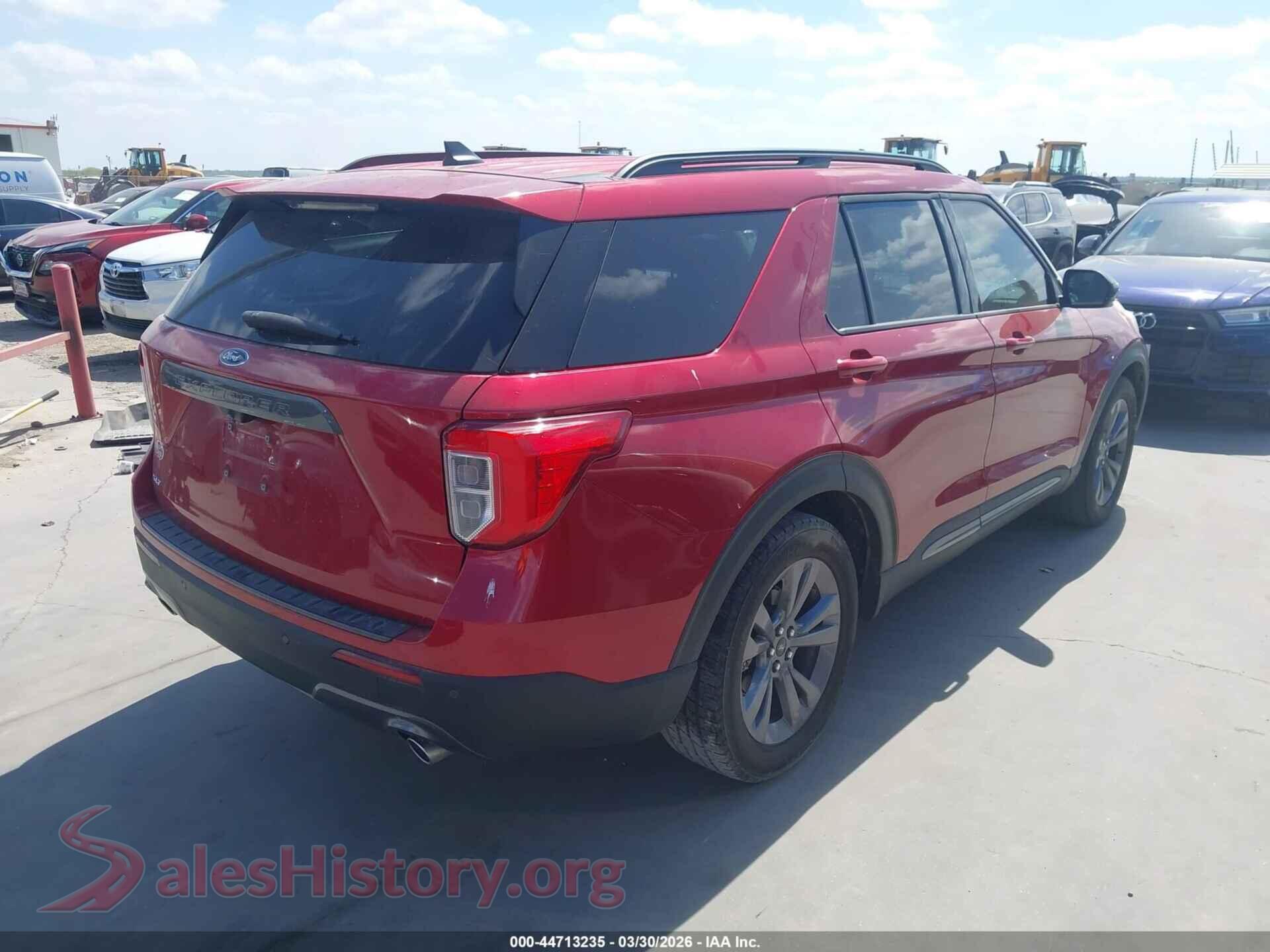 2022 FORD EXPLORER VIN 1FMSK7DH4NGB63899, rear driver side