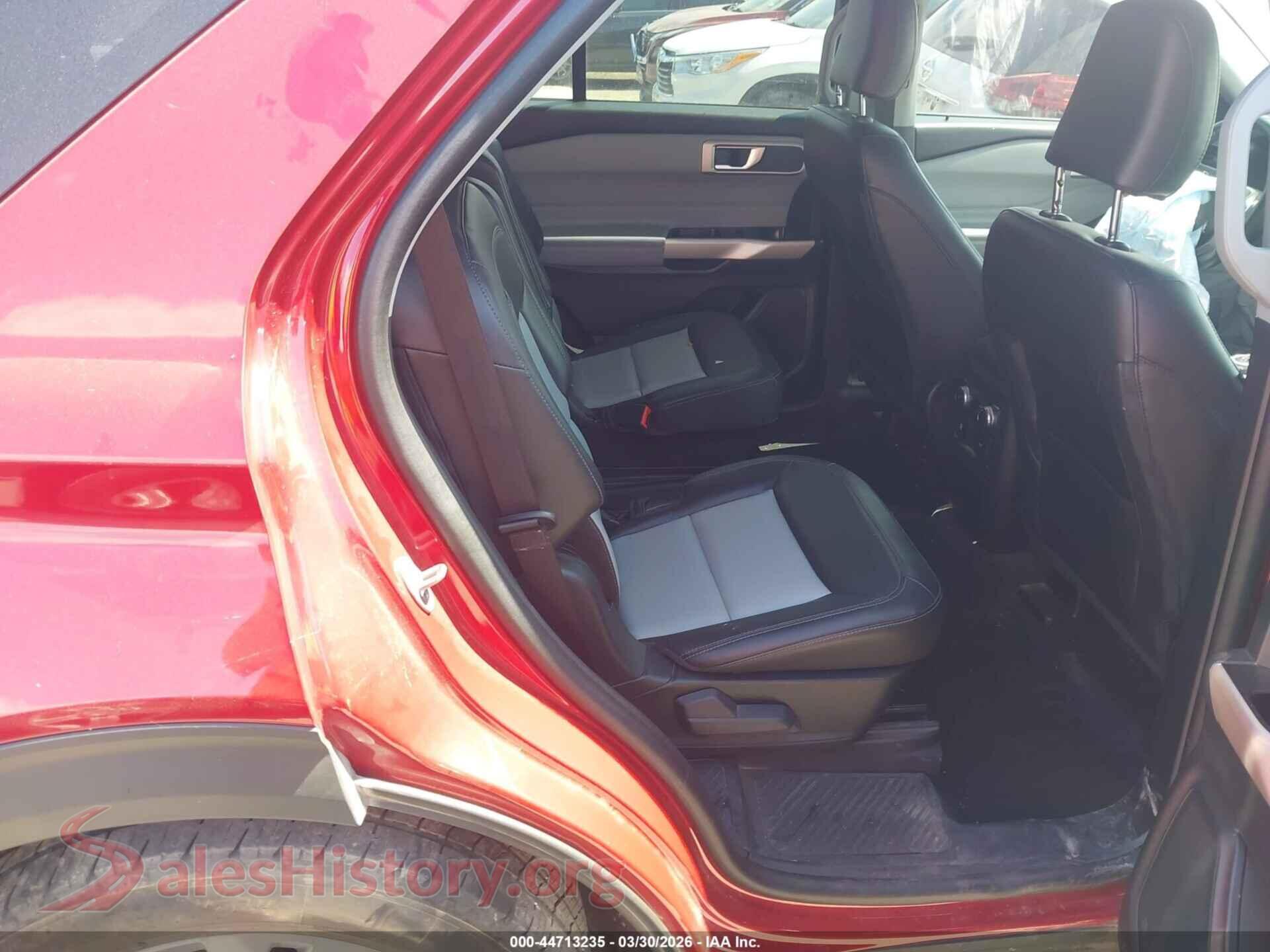 2022 FORD EXPLORER VIN 1FMSK7DH4NGB63899, front passenger side
