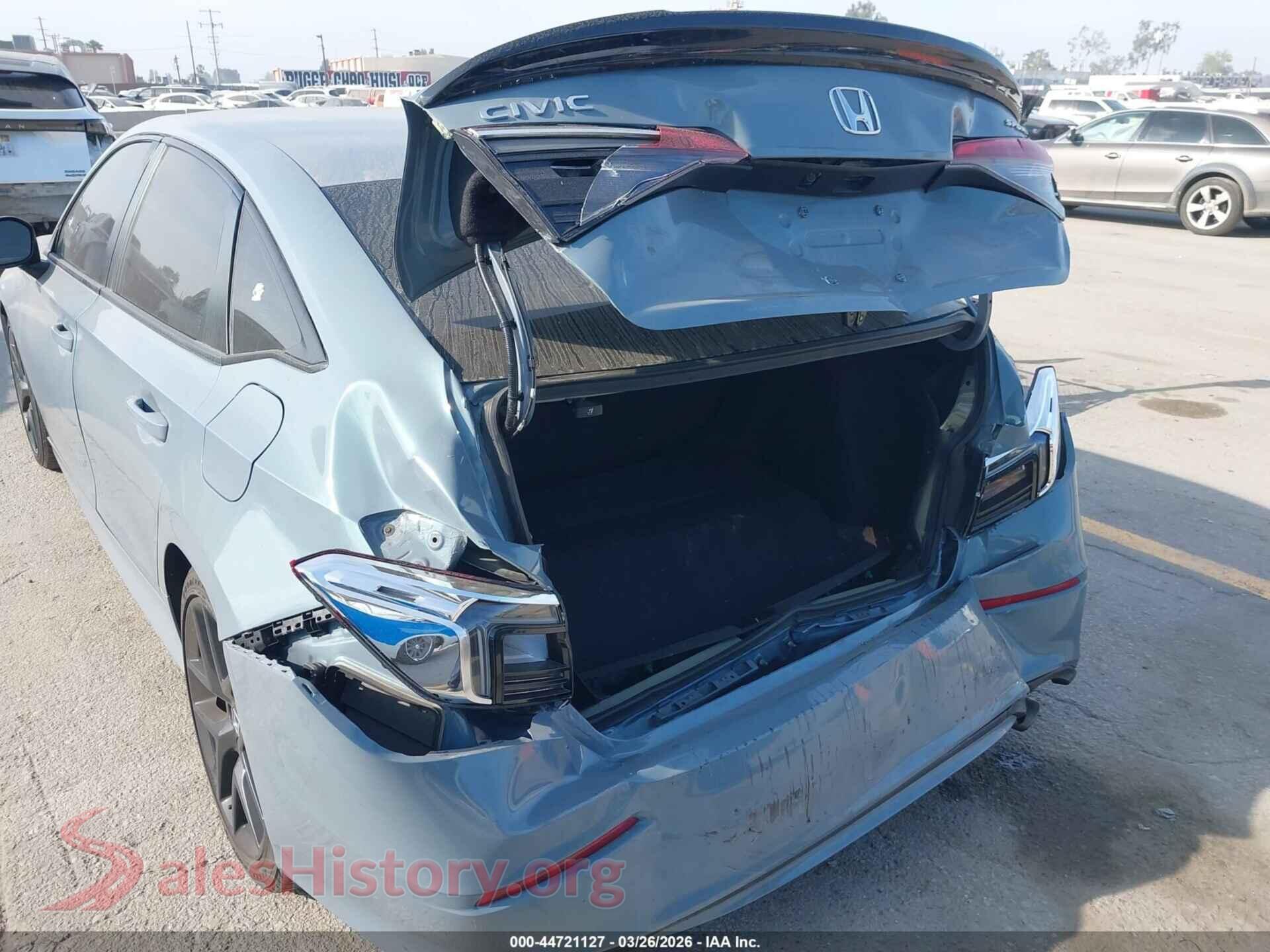2023 HONDA CIVIC VIN 2HGFE2F51PH508706, rear passenger side