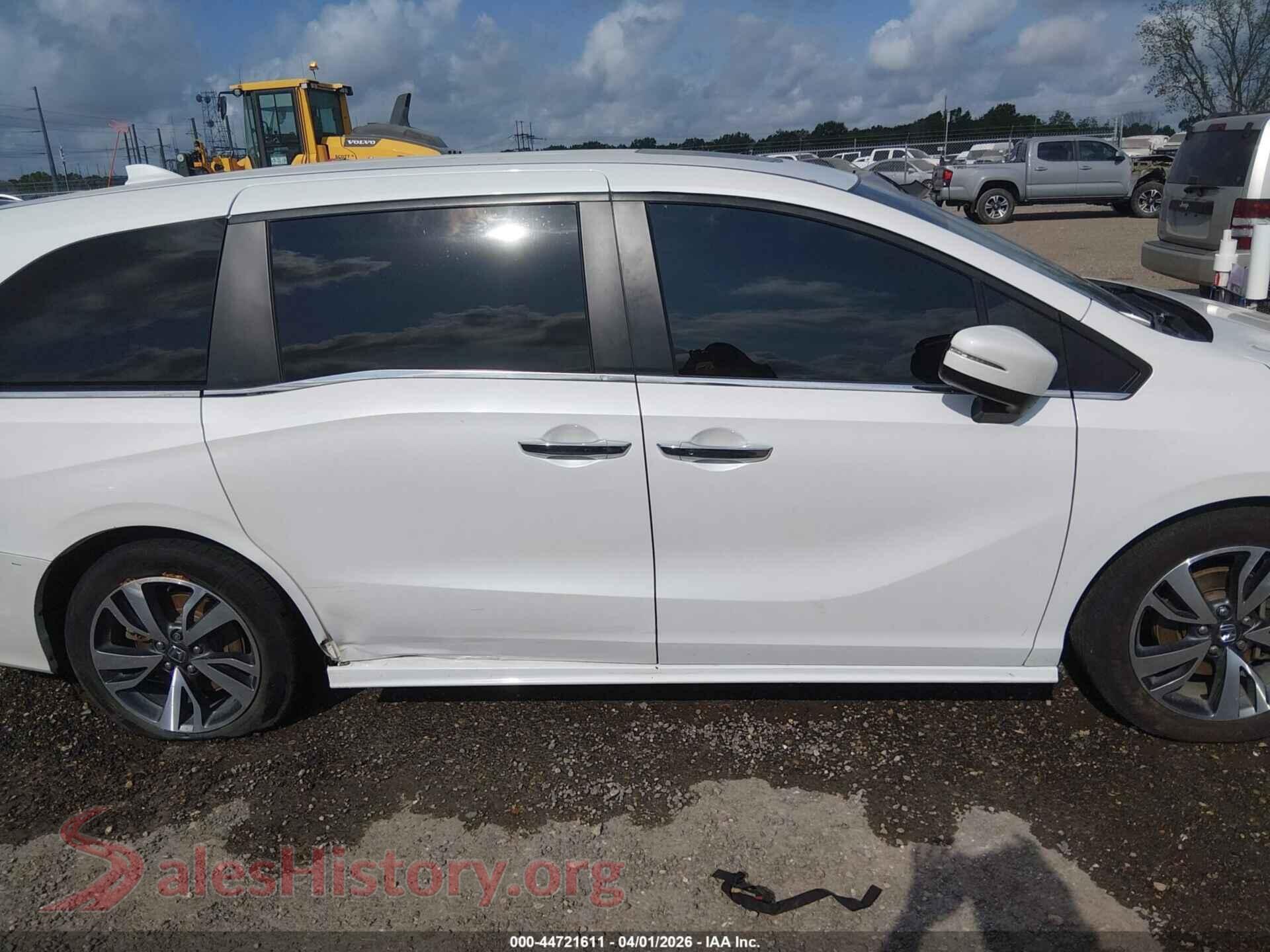 2022 HONDA ODYSSEY VIN 5FNRL6H82NB057286, damage close-up