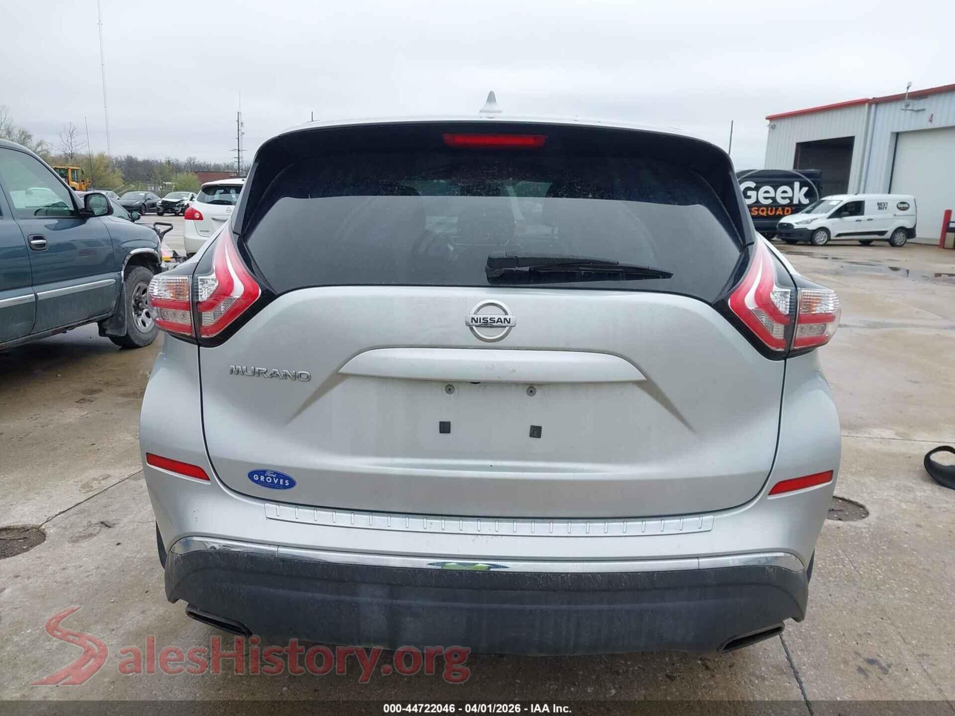 2017 NISSAN MURANO VIN 5N1AZ2MG3HN174894, auction photo 16
