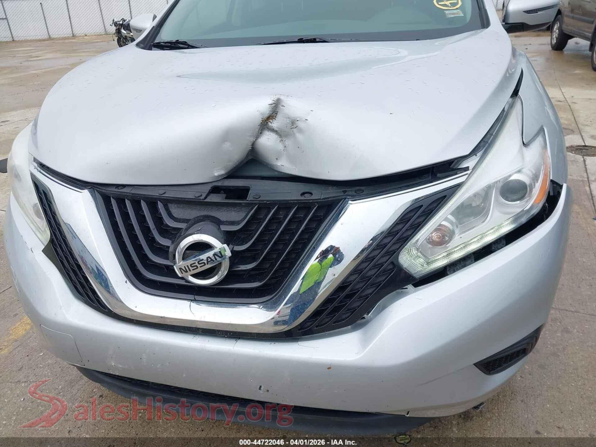 2017 NISSAN MURANO VIN 5N1AZ2MG3HN174894, rear passenger side