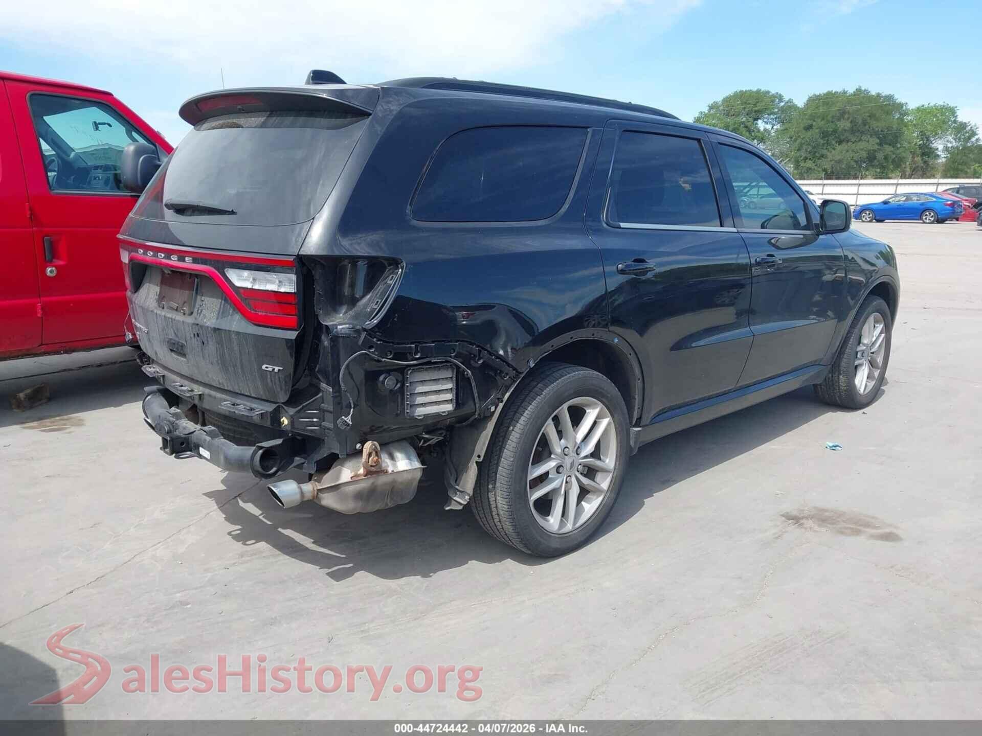 2023 DODGE DURANGO VIN 1C4RDJDG1PC602651, rear driver side