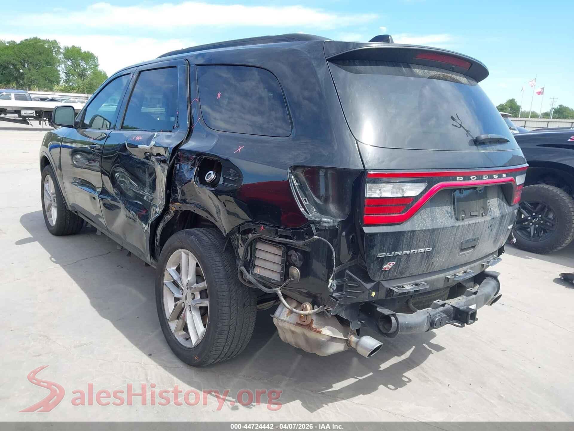 2023 DODGE DURANGO VIN 1C4RDJDG1PC602651, driver side view