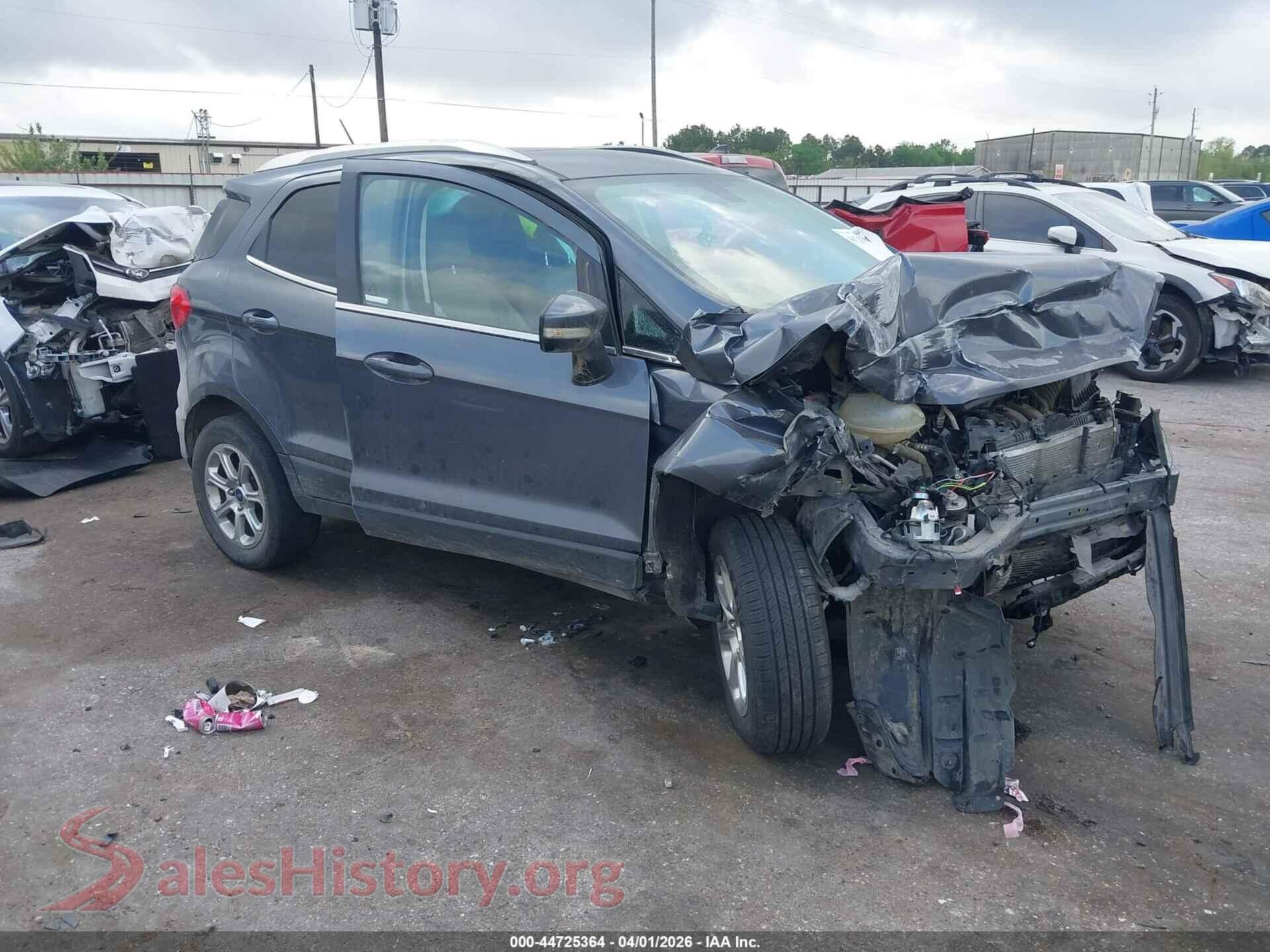 2019 FORD ECOSPORT VIN MAJ6S3KL4KC296533, auction photo