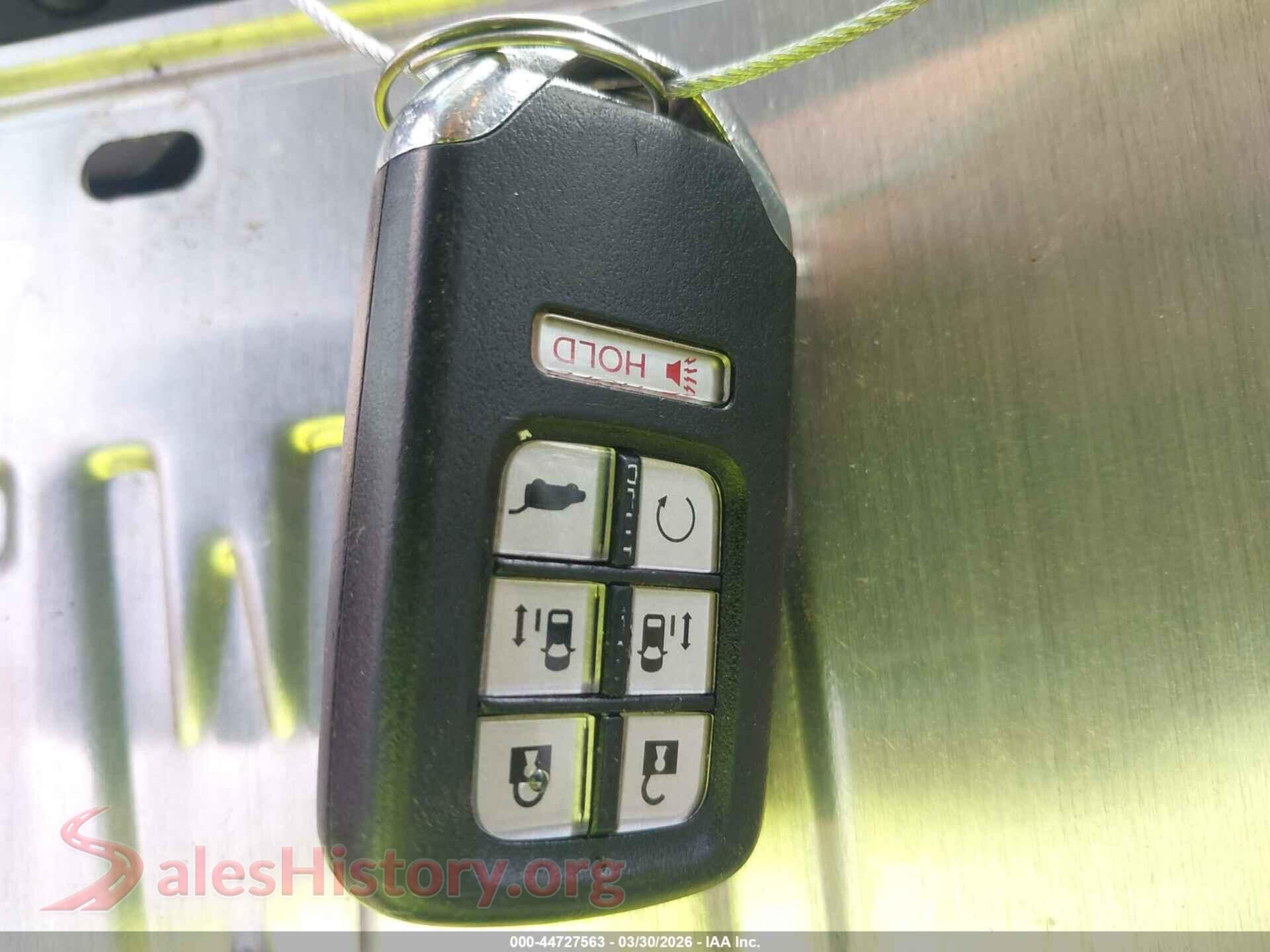 2022 HONDA ODYSSEY VIN 5FNRL6H78NB012070, odometer mileage