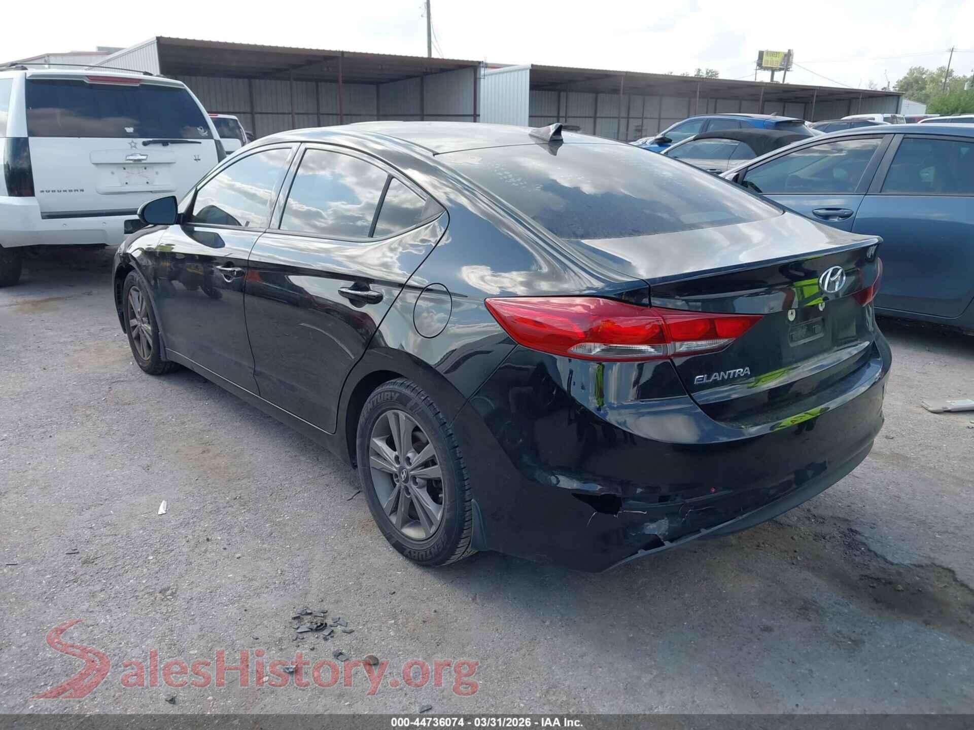 2018 HYUNDAI ELANTRA VIN 5NPD84LF8JH309222, driver side view
