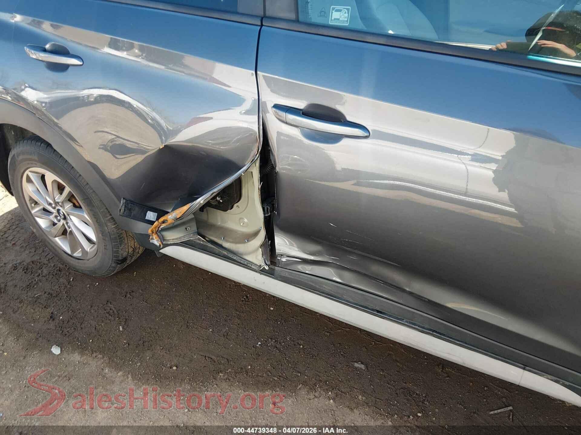 2017 HYUNDAI TUCSON VIN KM8J33A45HU462567, rear passenger side