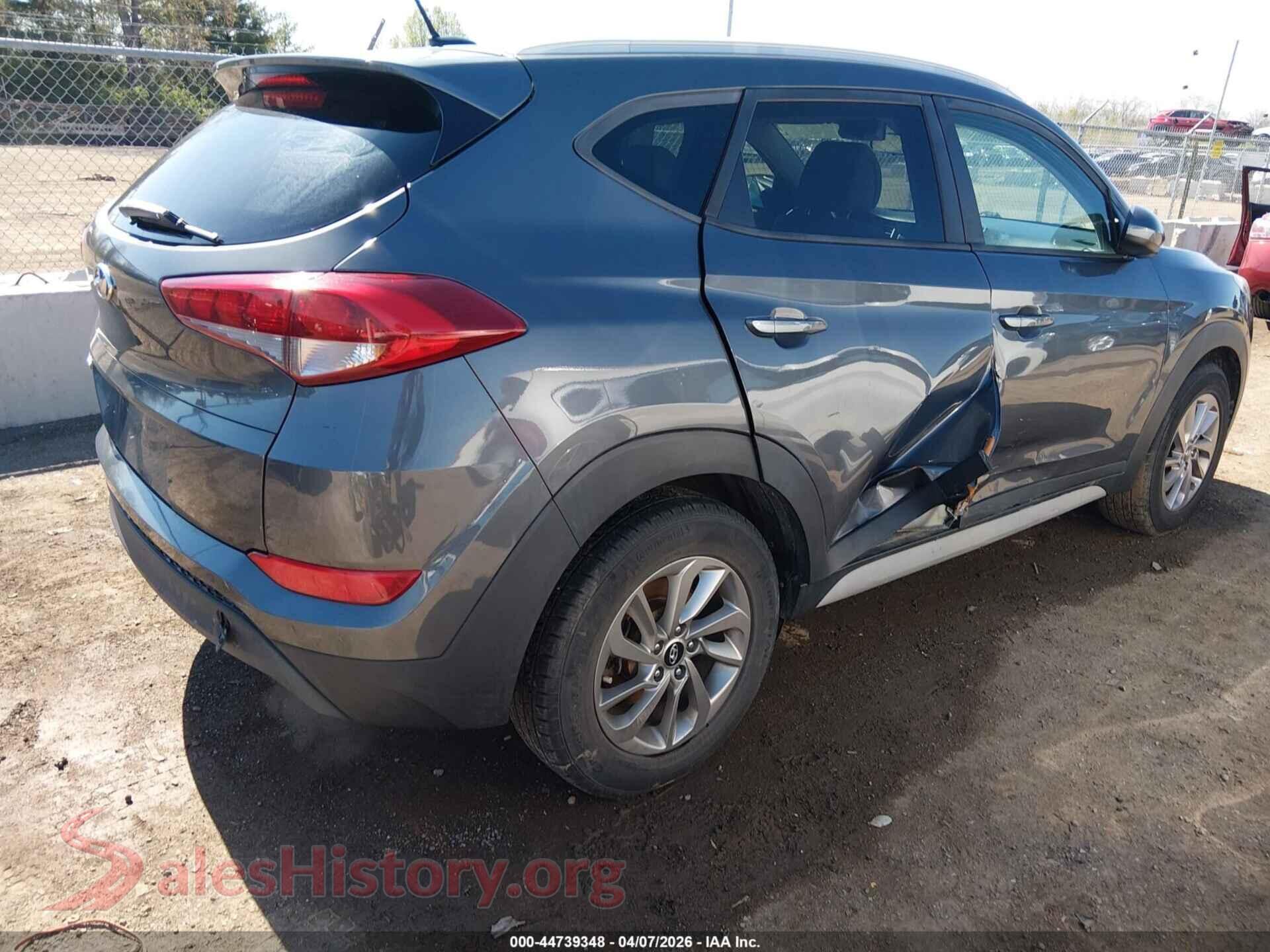 2017 HYUNDAI TUCSON VIN KM8J33A45HU462567, rear driver side