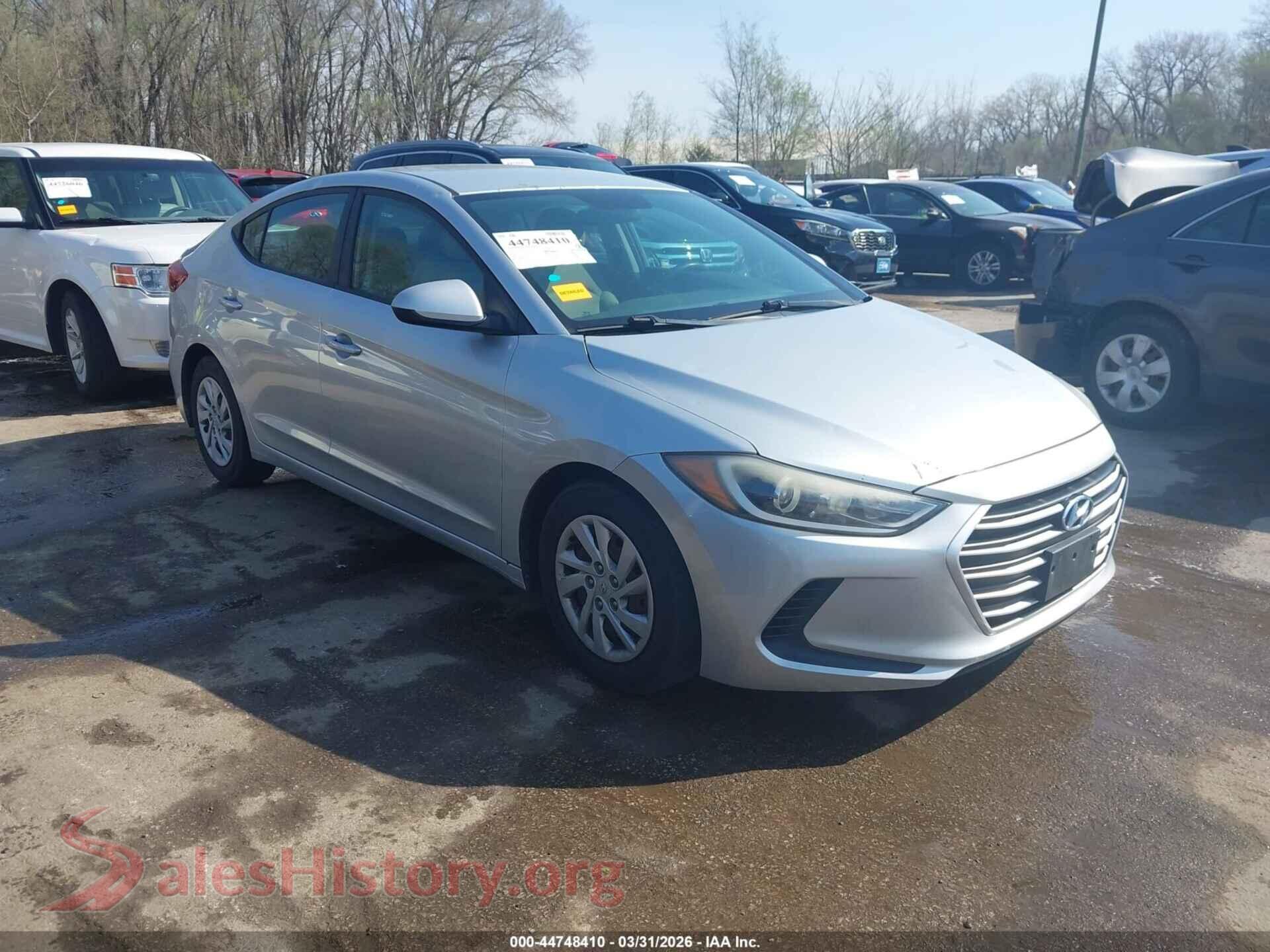 5NPD74LF1HH208536 2017 HYUNDAI ELANTRA
