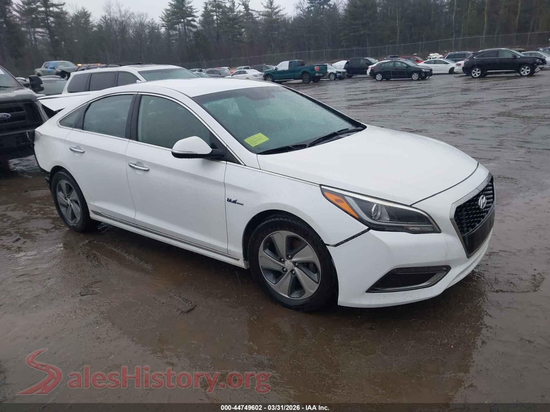 2017 HYUNDAI SONATA HYBRID VIN KMHE34L16HA057409, auction photo