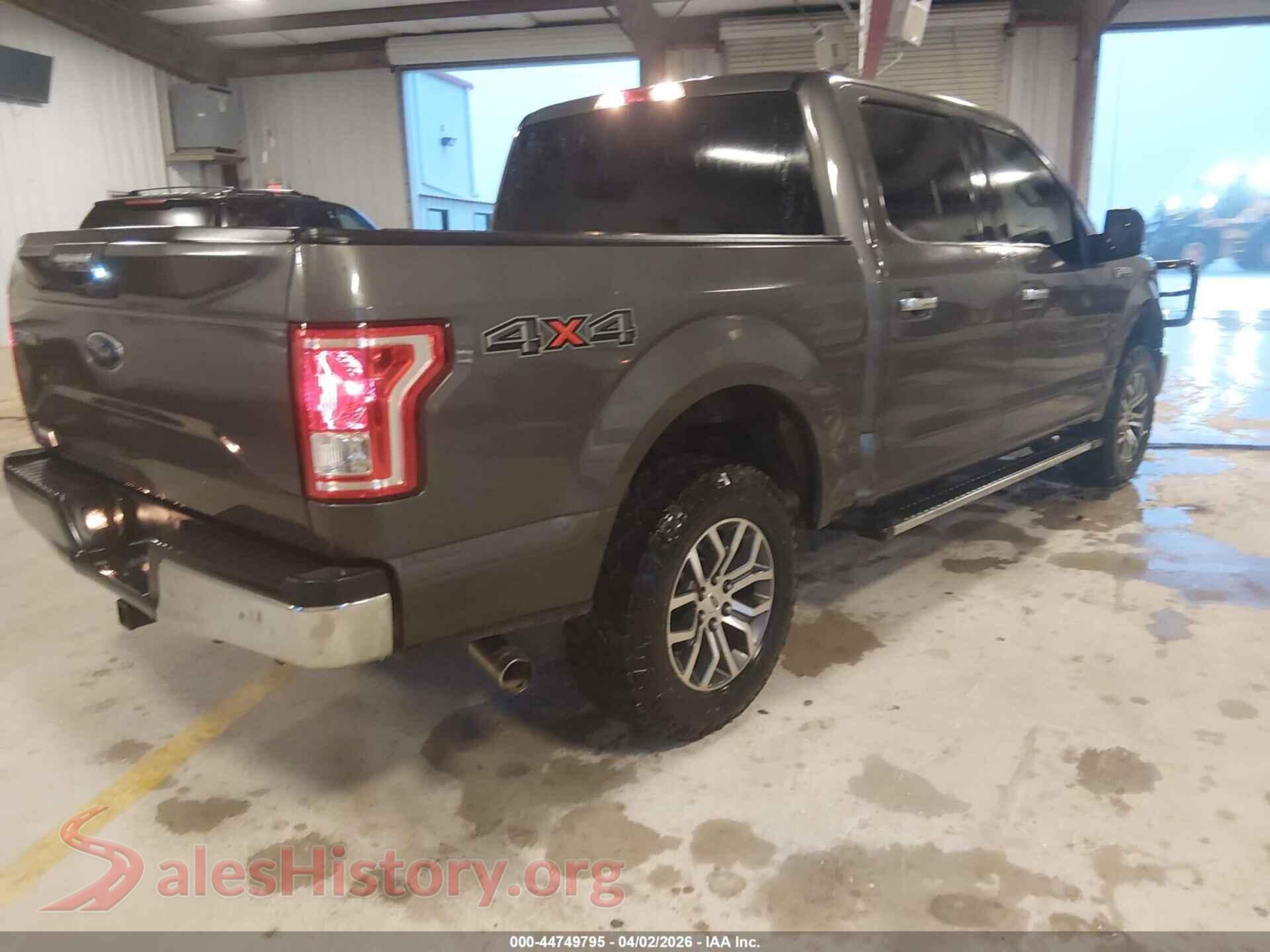 2017 FORD F-150 VIN 1FTEW1EF6HKC53847, rear driver side