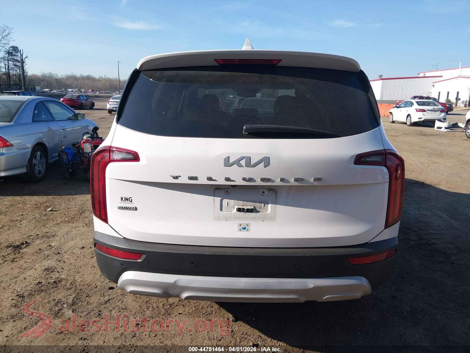 2022 KIA TELLURIDE VIN 5XYP2DHC4NG297421, auction photo 16