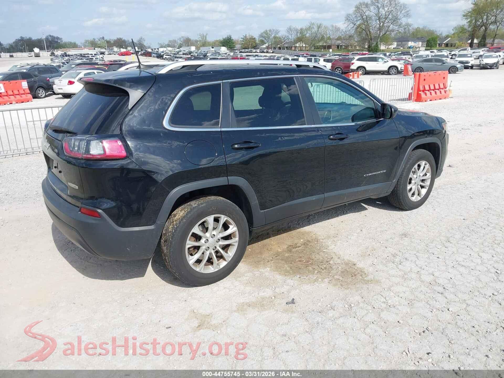 2019 JEEP CHEROKEE VIN 1C4PJMCB1KD459341, rear driver side