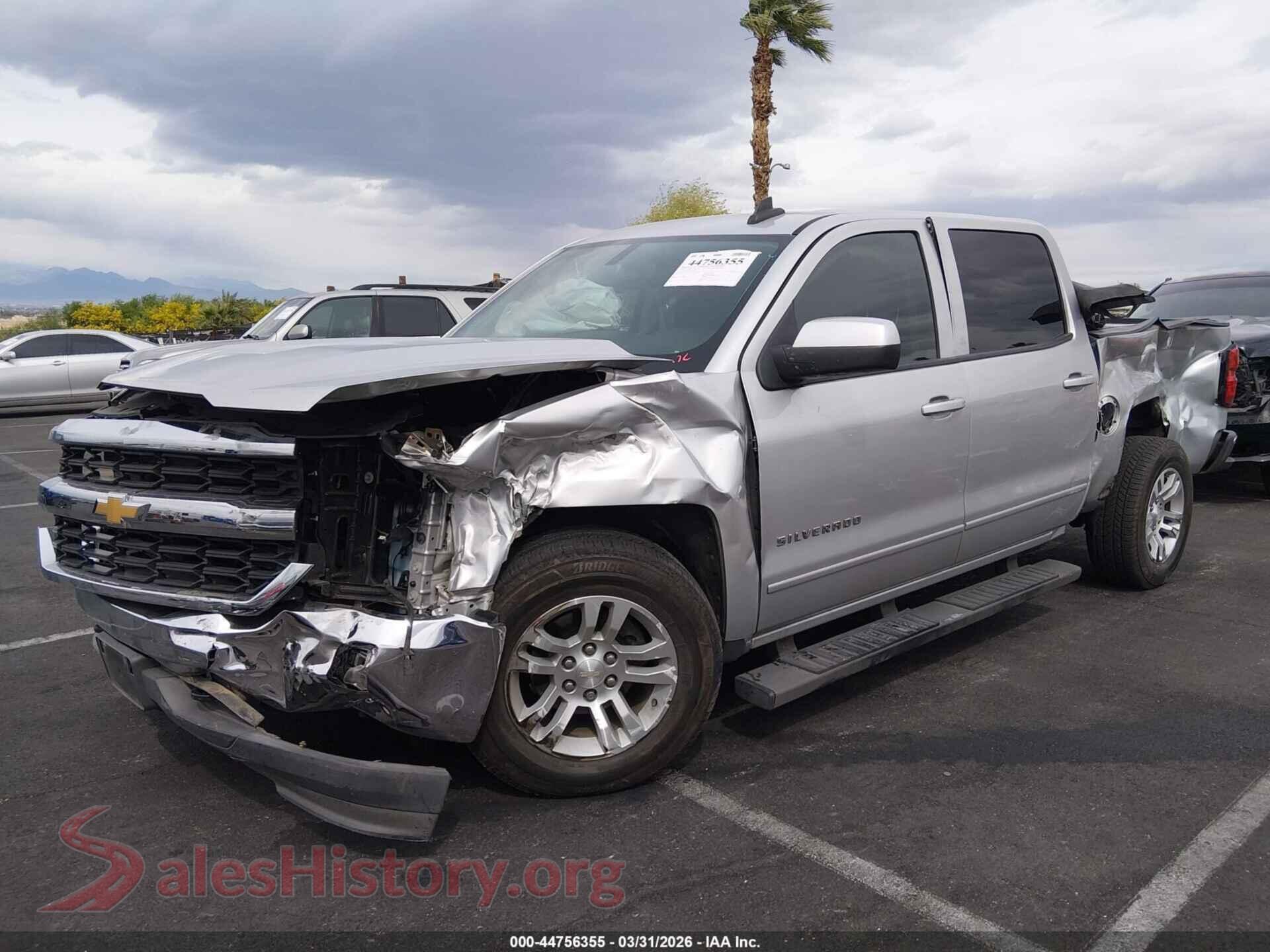 2018 CHEVROLET SILVERADO 1500 VIN 3GCPCREC5JG365140, rear passenger side