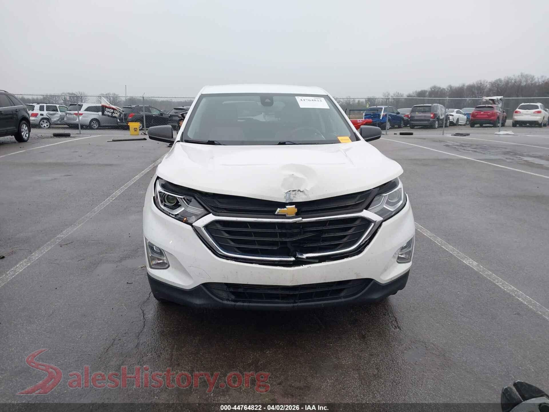 2020 CHEVROLET EQUINOX VIN 3GNAXHEVXLS721787, odometer mileage