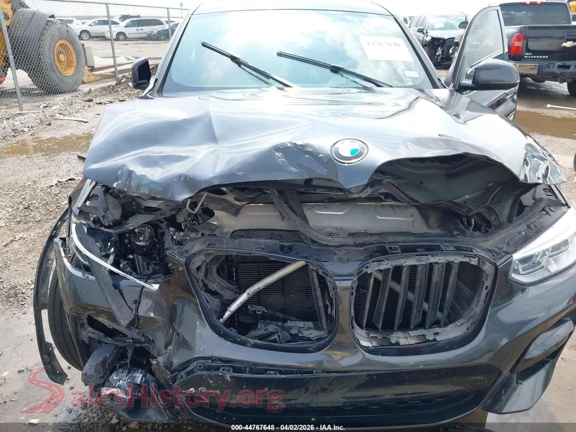 2021 BMW X4 VIN 5UX2V5C09M9H46677, rear passenger side