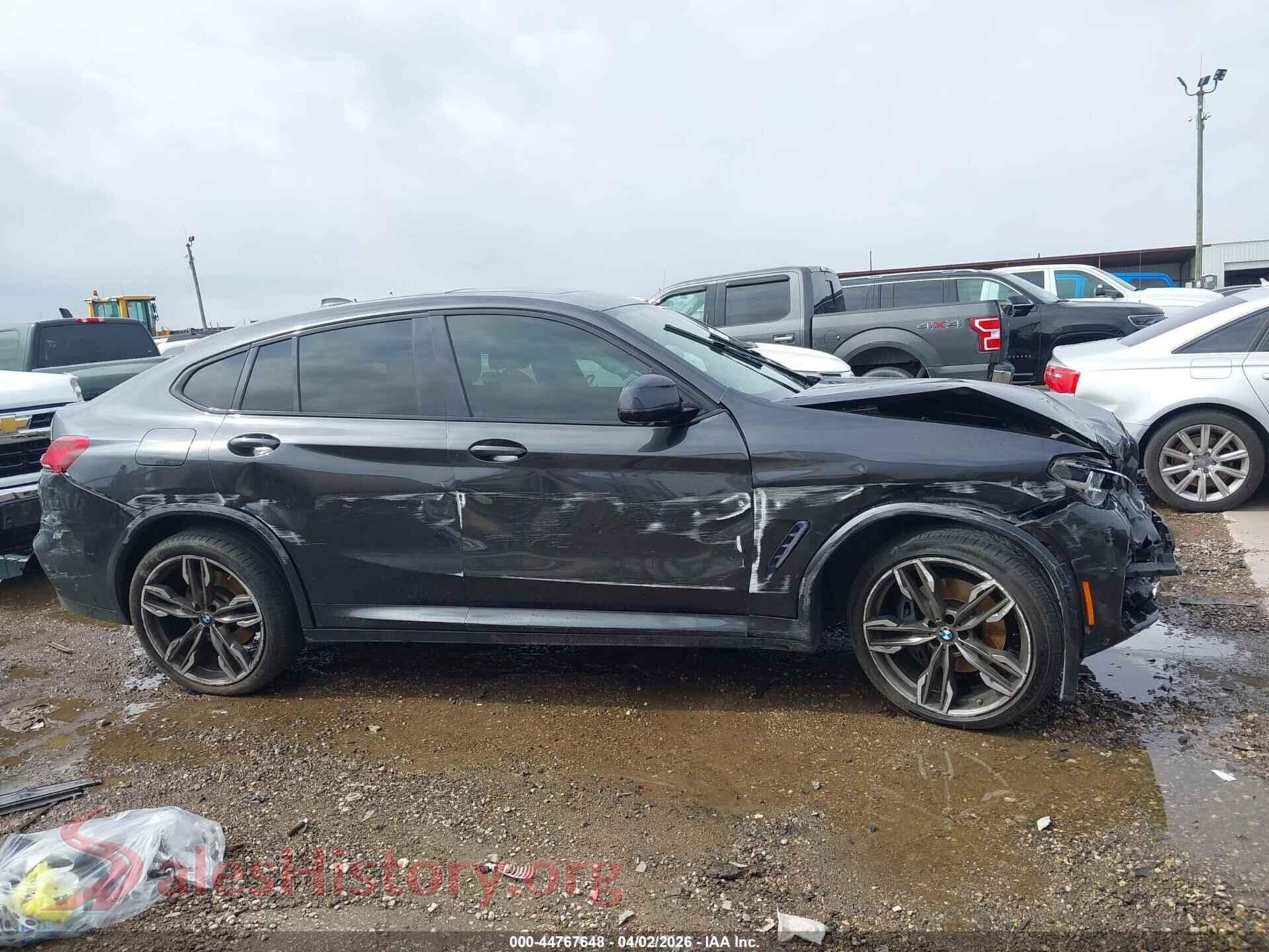 2021 BMW X4 VIN 5UX2V5C09M9H46677, auction photo 13