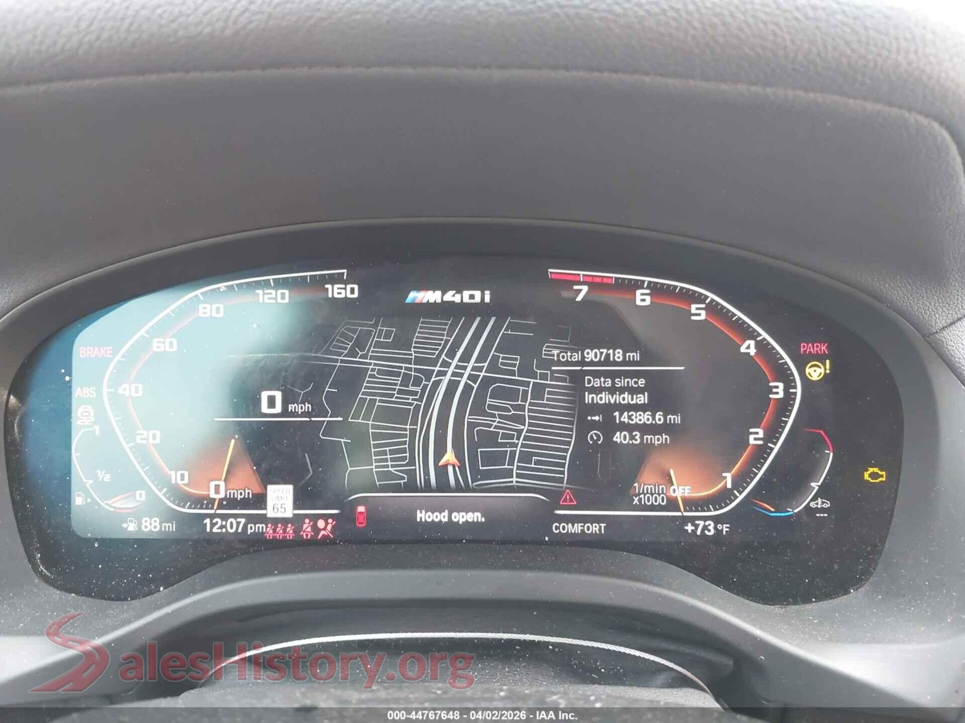 2021 BMW X4 VIN 5UX2V5C09M9H46677, passenger side view