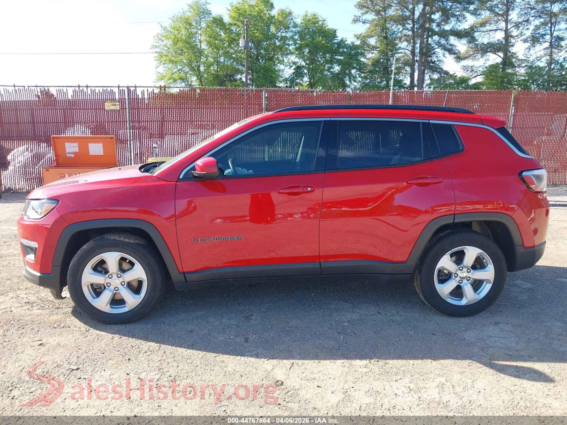 2019 JEEP COMPASS VIN 3C4NJCBB5KT736666, auction photo 15