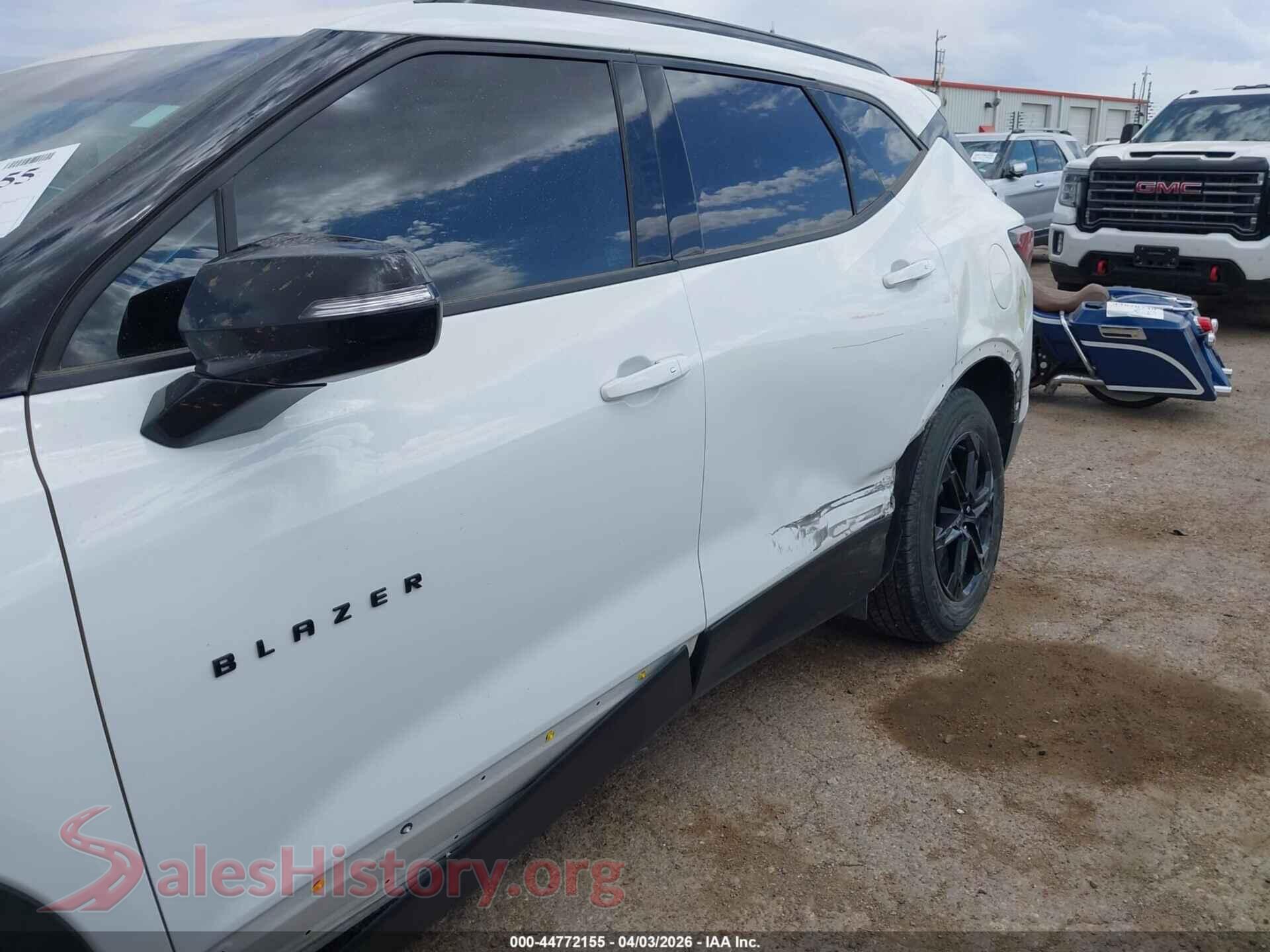 2023 CHEVROLET BLAZER VIN 3GNKBDRS9PS206698, rear passenger side