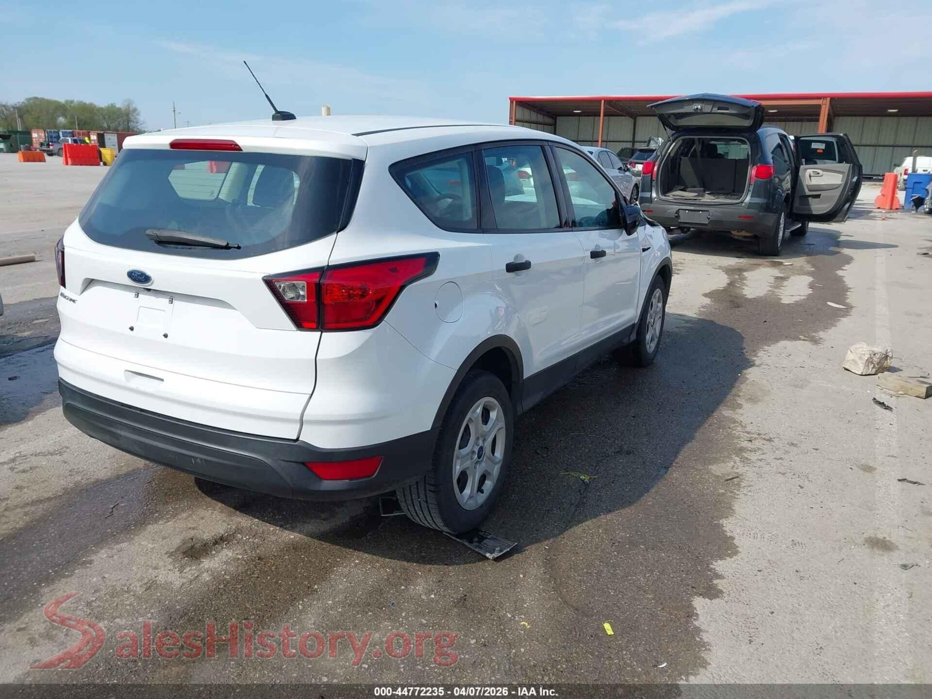 2019 FORD ESCAPE VIN 1FMCU0F74KUC45722, rear driver side