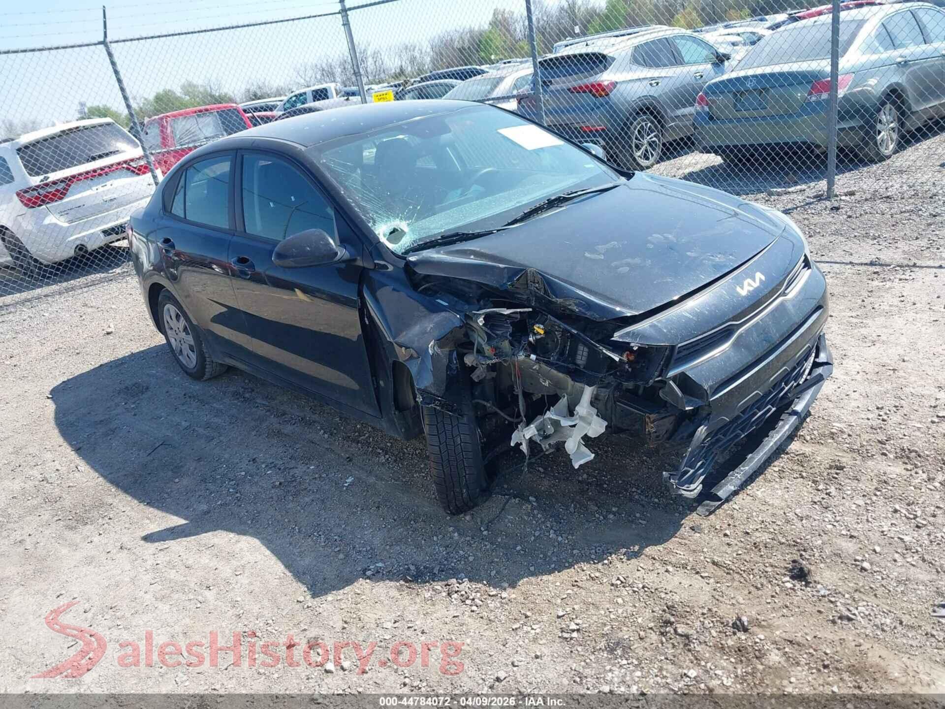 2023 KIA RIO VIN 3KPA24AD6PE581321, auction photo