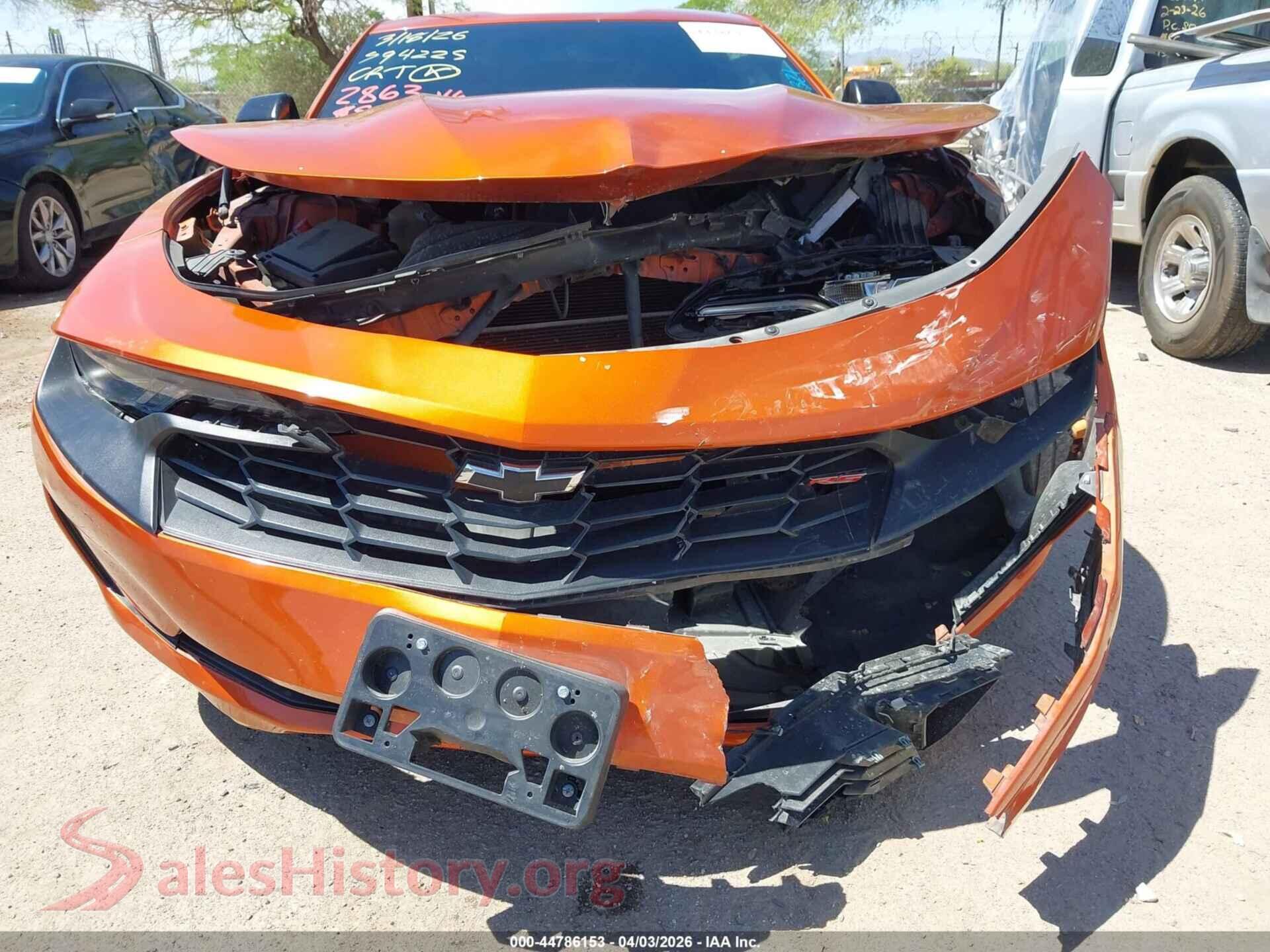 2022 CHEVROLET CAMARO VIN 1G1FB1RX9N0104321, rear passenger side