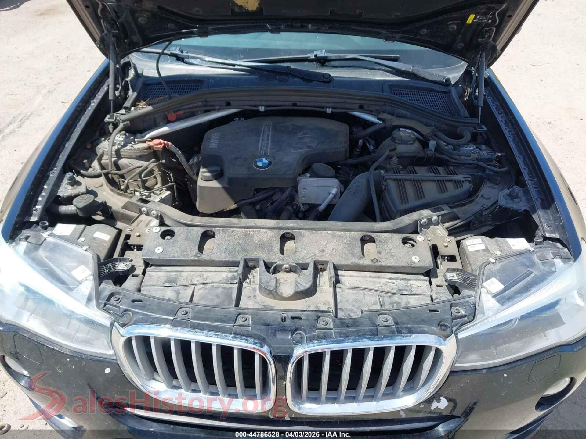 2017 BMW X3 VIN 5UXWX9C35H0W72954, interior dashboard
