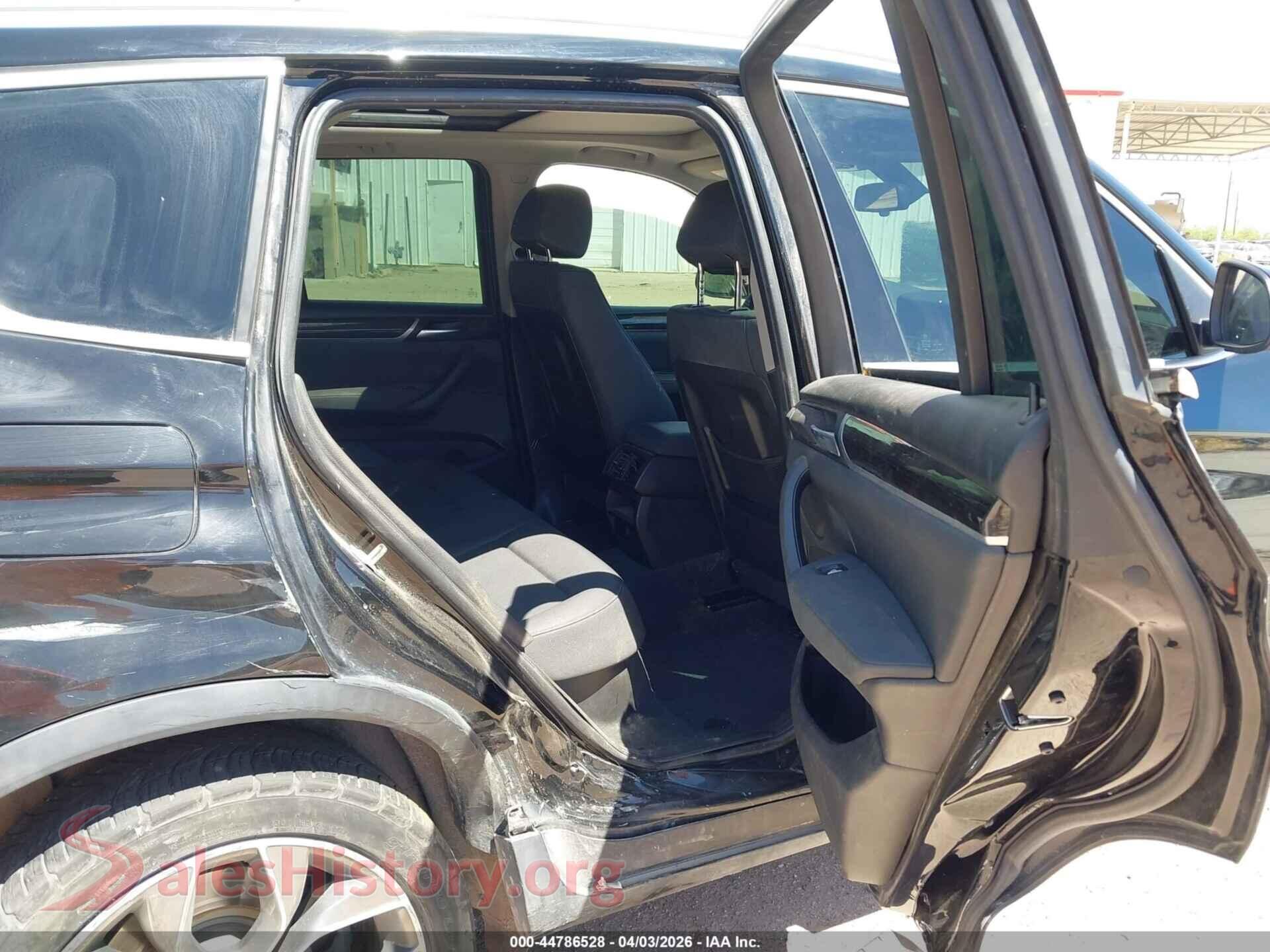 2017 BMW X3 VIN 5UXWX9C35H0W72954, front passenger side