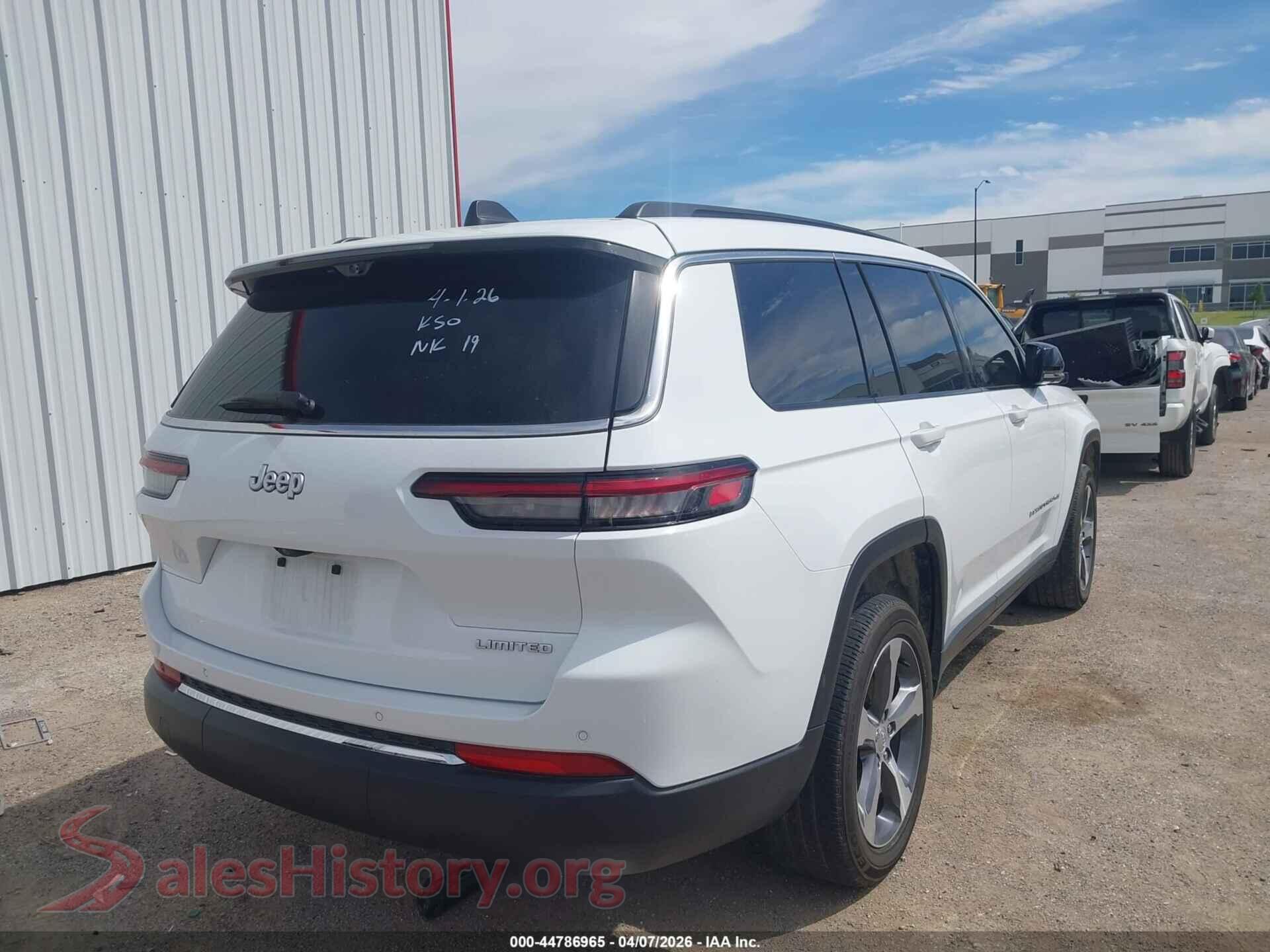 2025 JEEP GRAND CHEROKEE L VIN 1C4RJJBGXS8676237, rear driver side