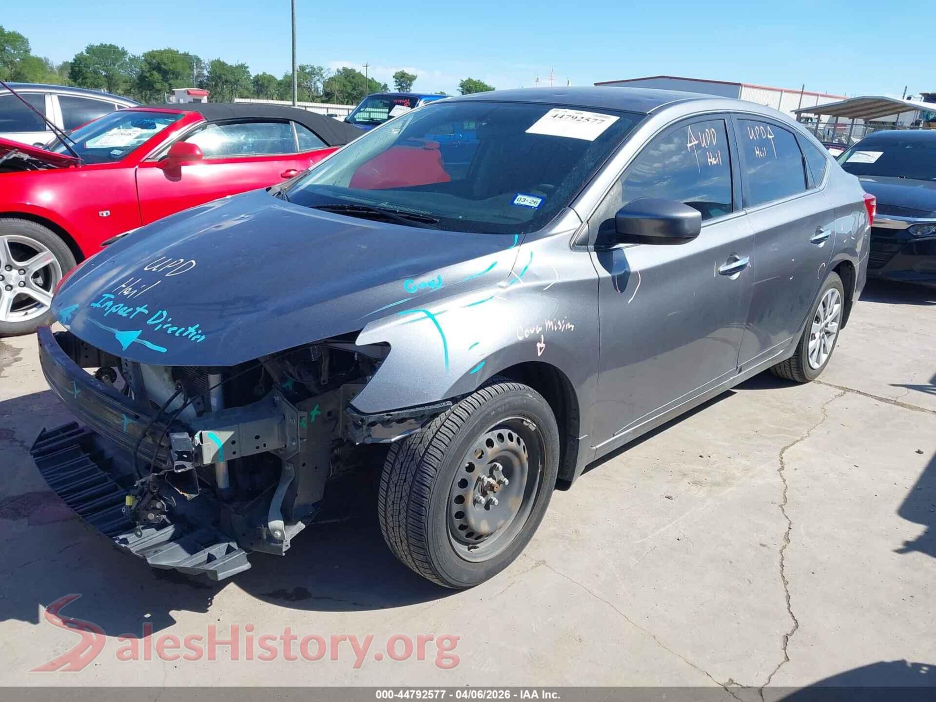 2017 NISSAN SENTRA VIN 3N1AB7AP7HY316129, front view
