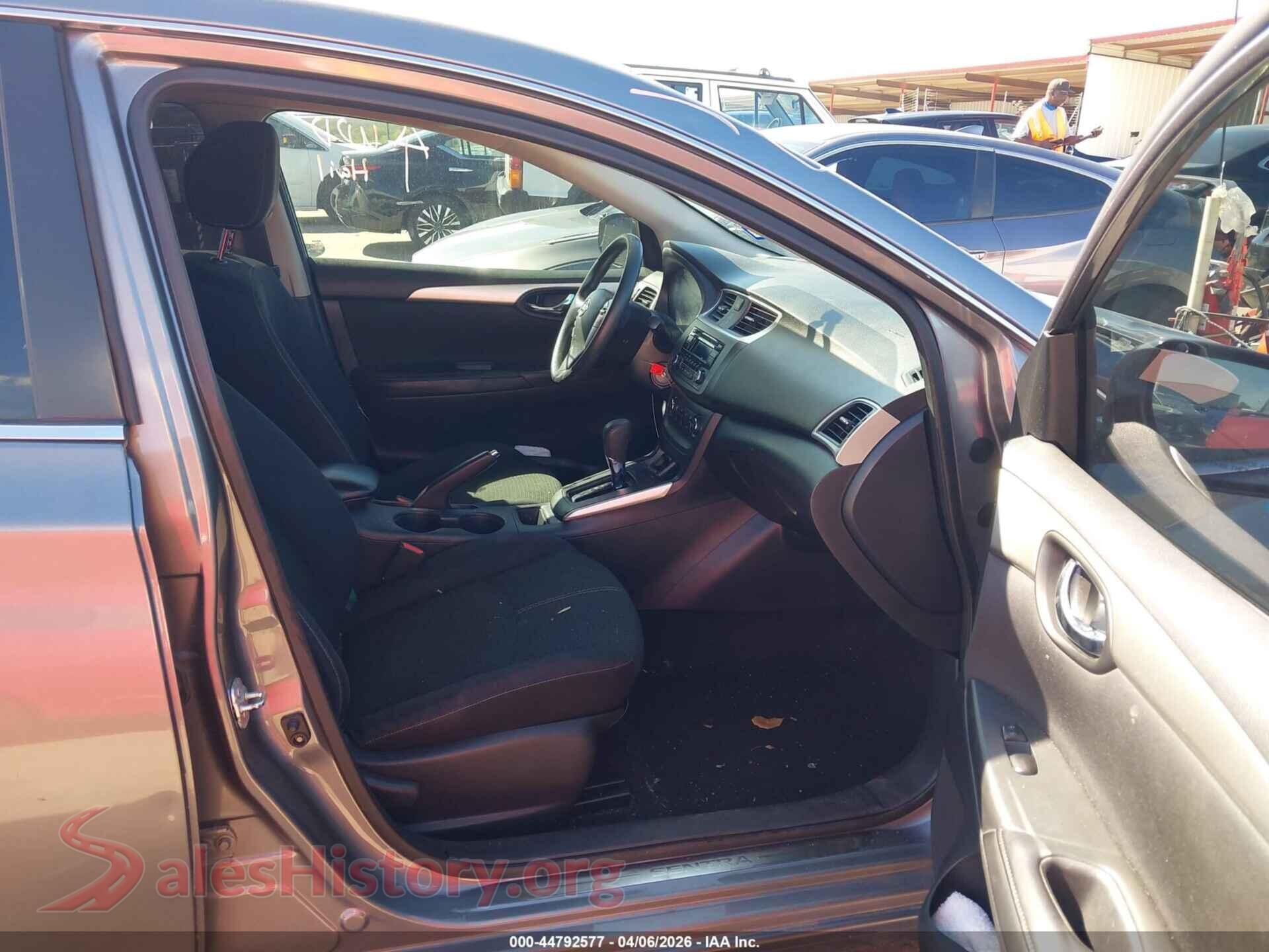 2017 NISSAN SENTRA VIN 3N1AB7AP7HY316129, rear view