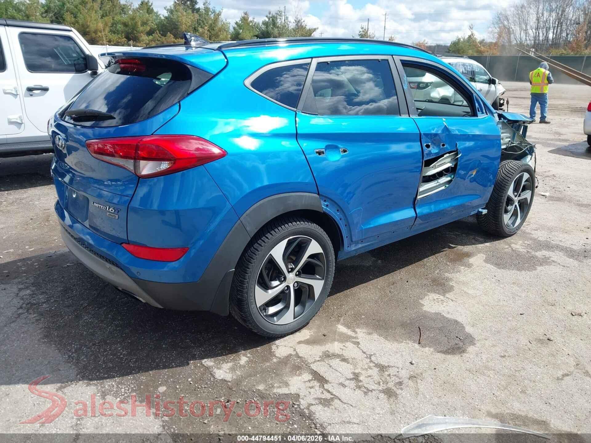 2018 HYUNDAI TUCSON VIN KM8J3CA2XJU819276, rear driver side