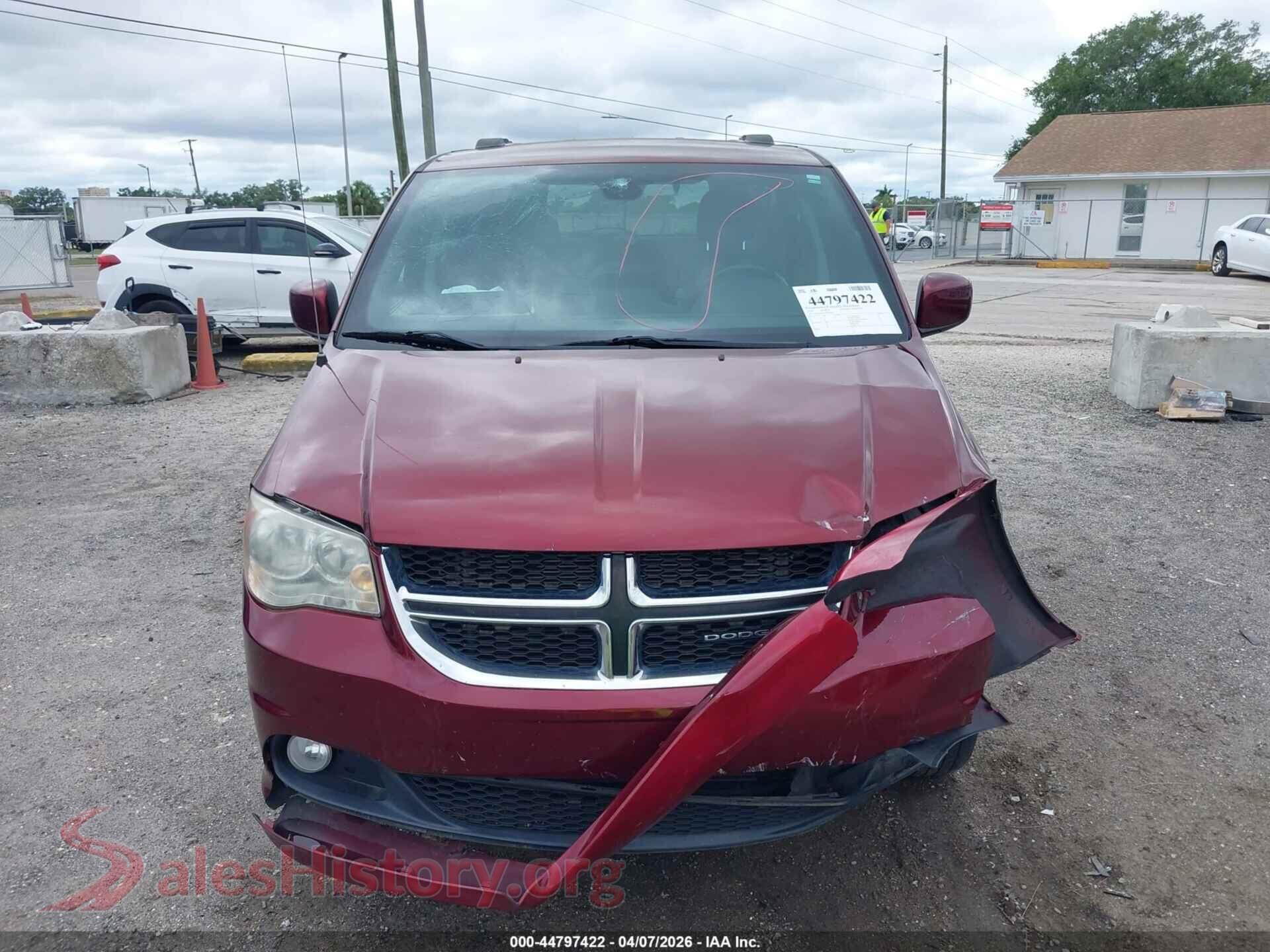 2020 DODGE GRAND CARAVAN VIN 2C4RDGCG4LR183538, rear passenger side