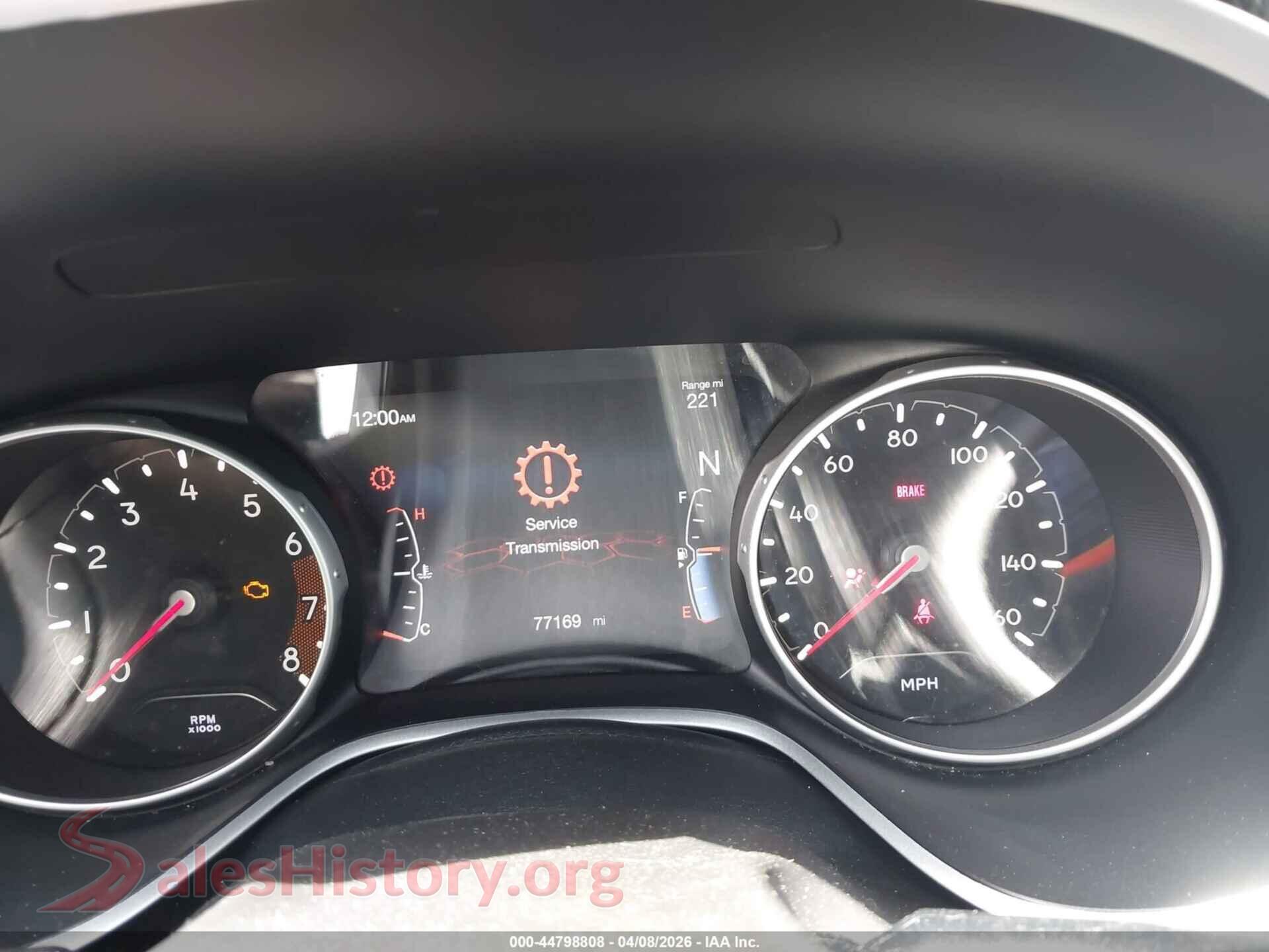 2019 JEEP COMPASS VIN 3C4NJCBB0KT676764, passenger side view