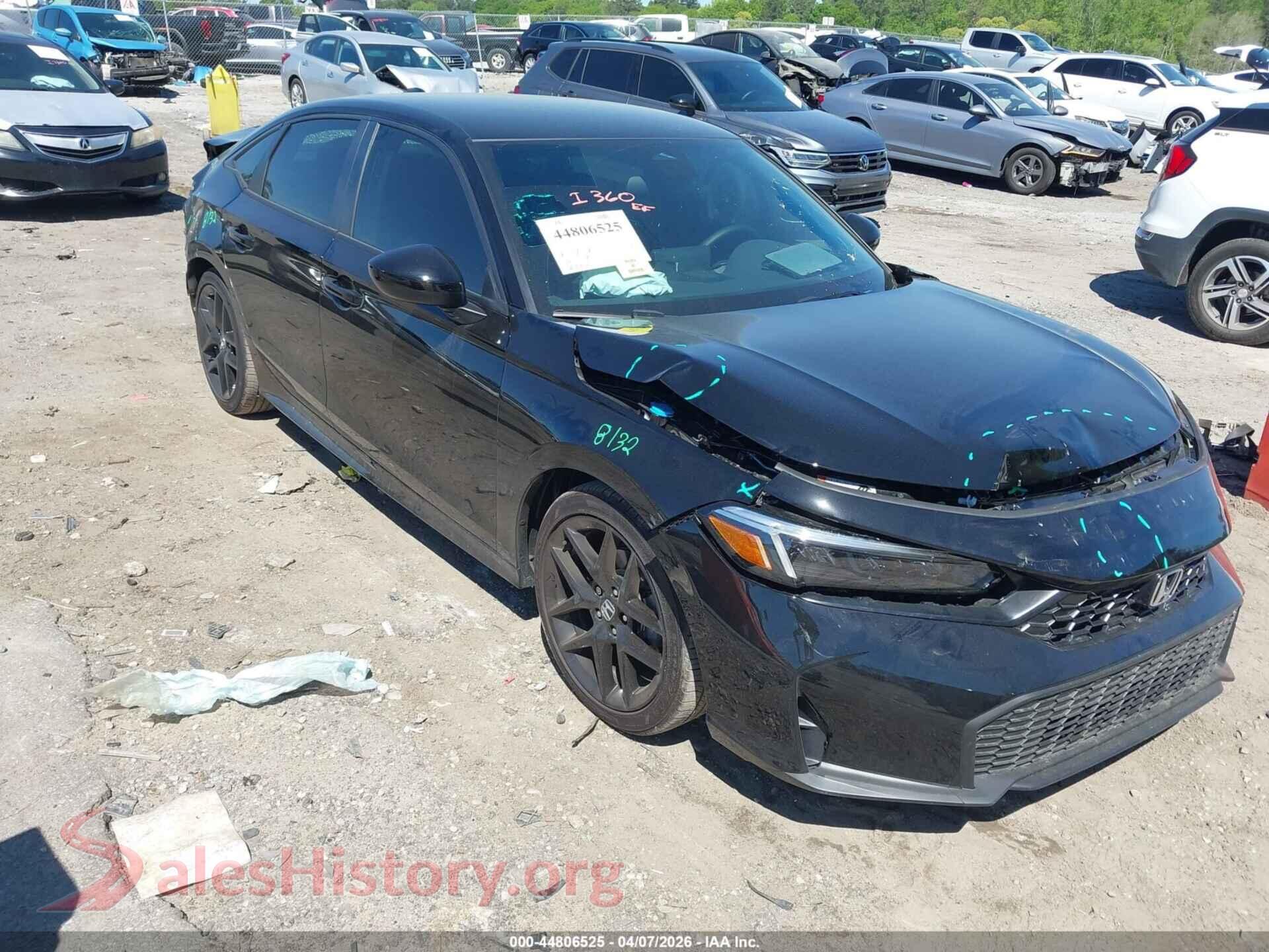 2026 HONDA CIVIC VIN 2HGFE2F50TH525118, auction photo