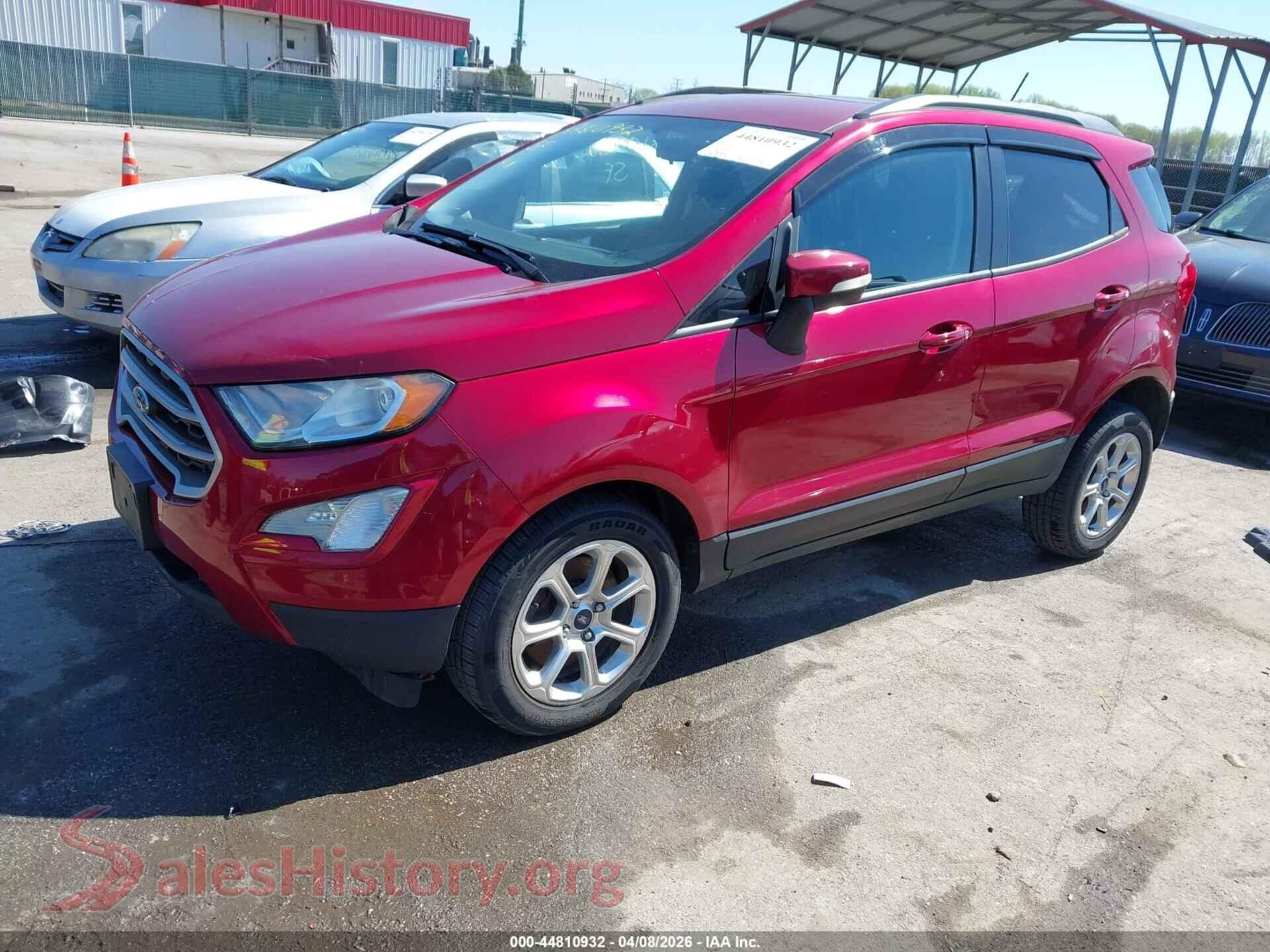 2018 FORD ECOSPORT VIN MAJ6P1UL2JC226529, front view